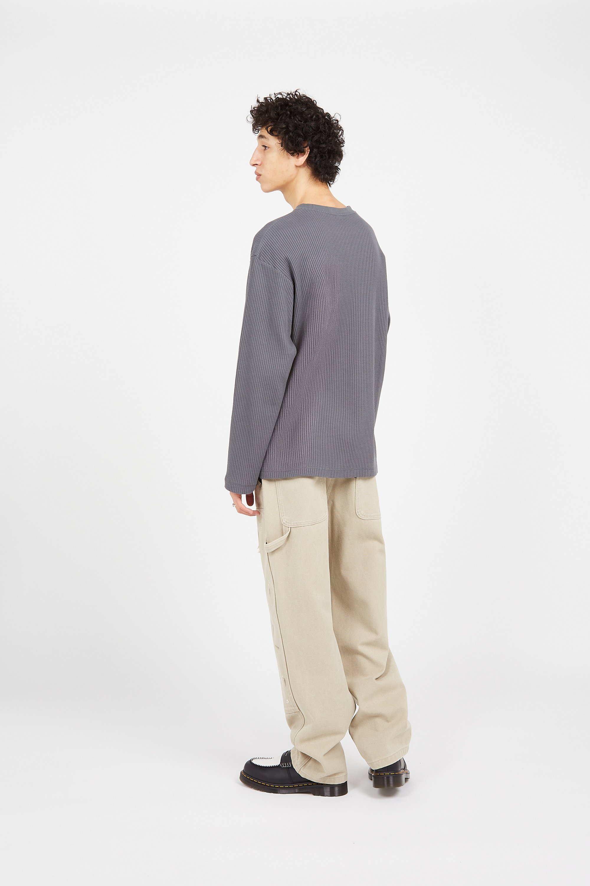 [LMC]UNISEX●WASHED DOUBLE KNEE WORK PANTS Pants Washed double knee work Beige Lost Management Cities