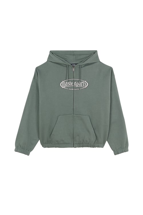WASTED Regular-fit zip-up cotton-blend hoodie with Pony Player