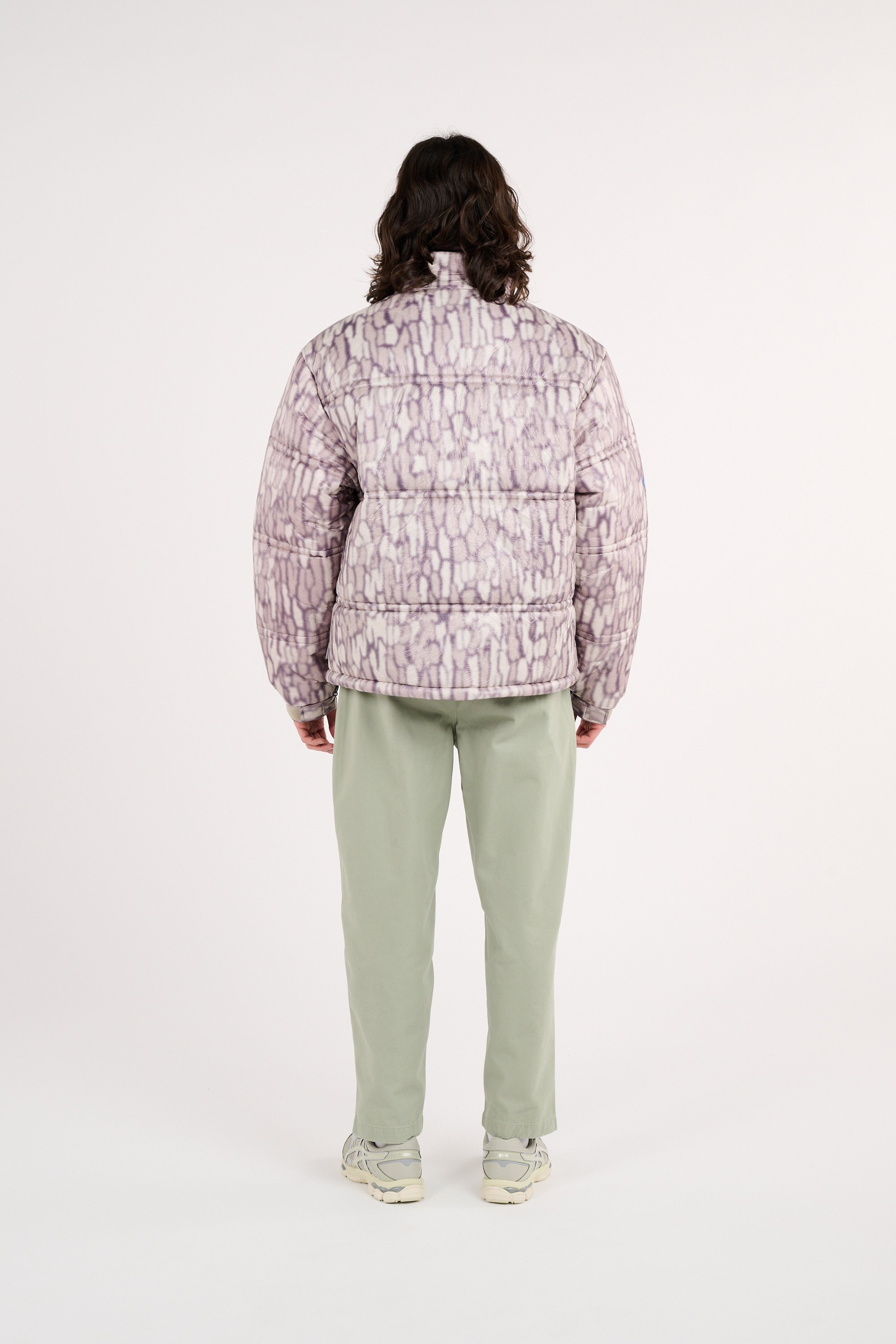 Lightweight quilted padded jacket with high neck Multicolored