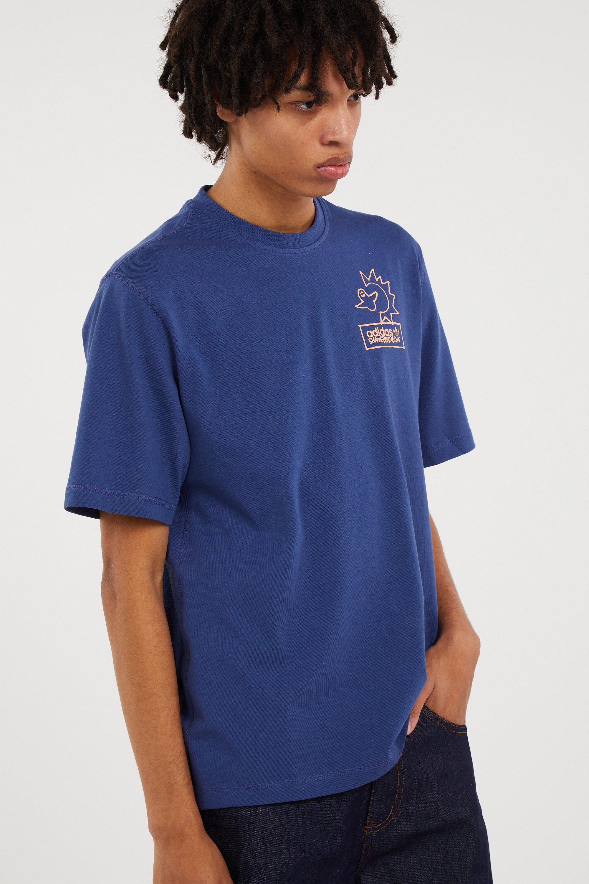 Regular-fit round-neck cotton T-shirt | Multicolored ADIDAS Men