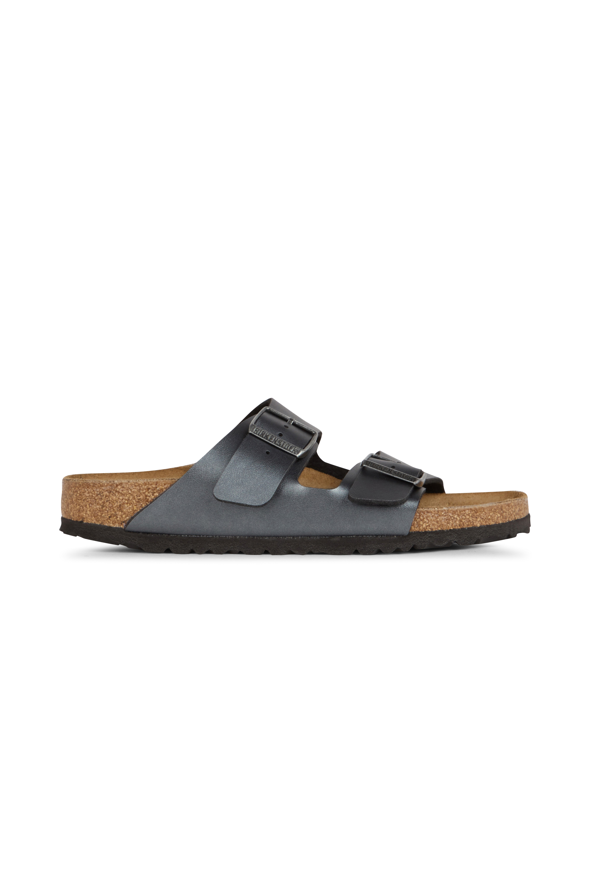 Flat furry sheepskin sandals Black