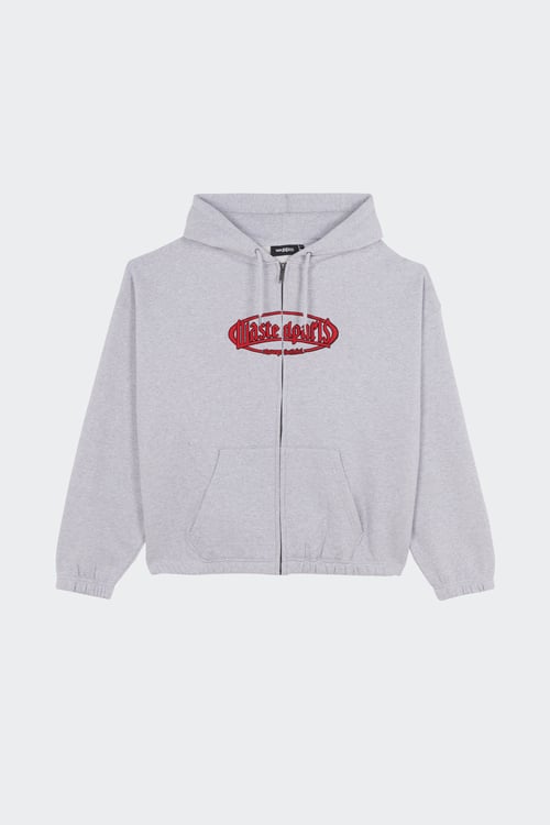 WASTED Hoodie zippé Gris