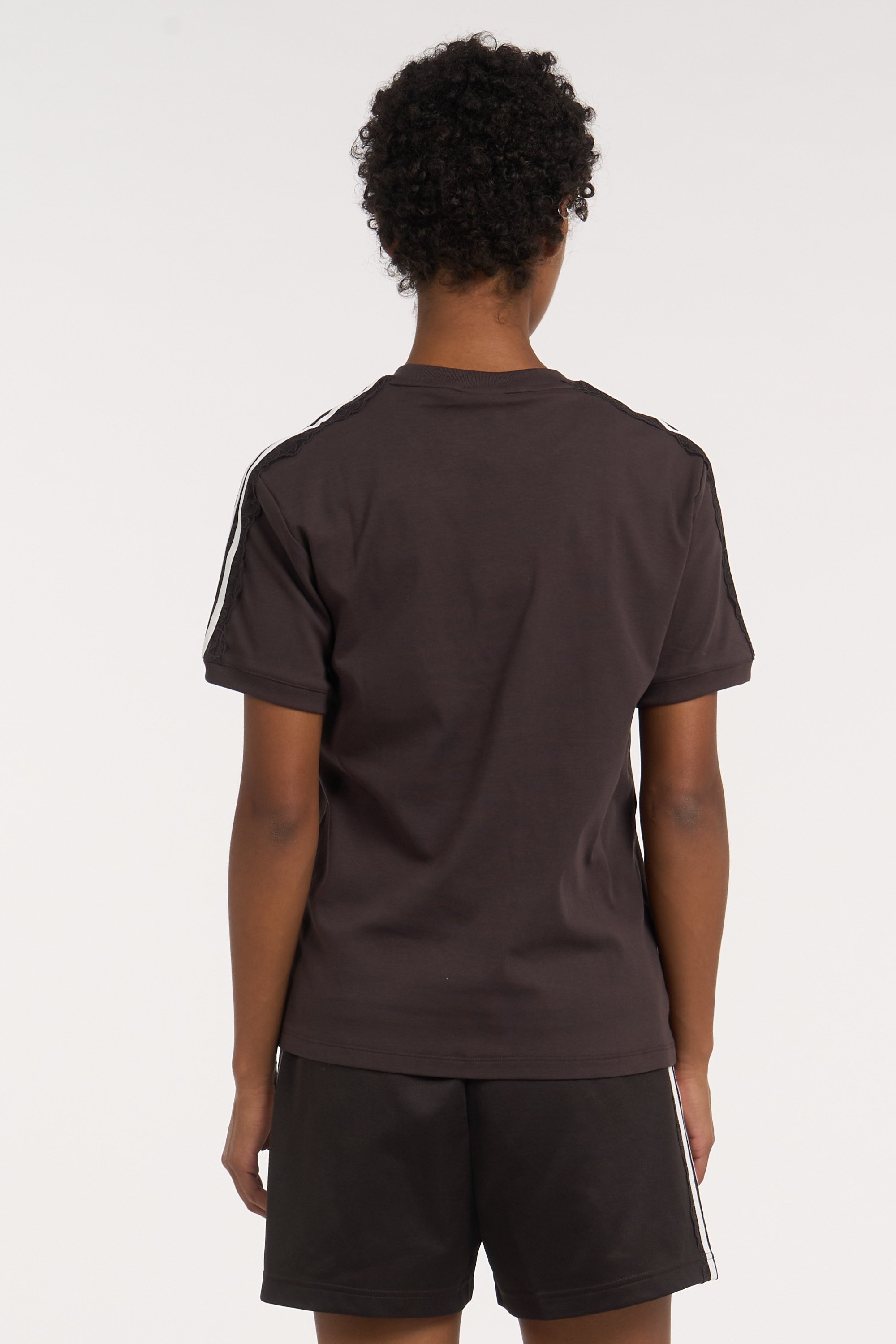 Regular-fit round-neck cotton T-shirt | Brown ADIDAS Women