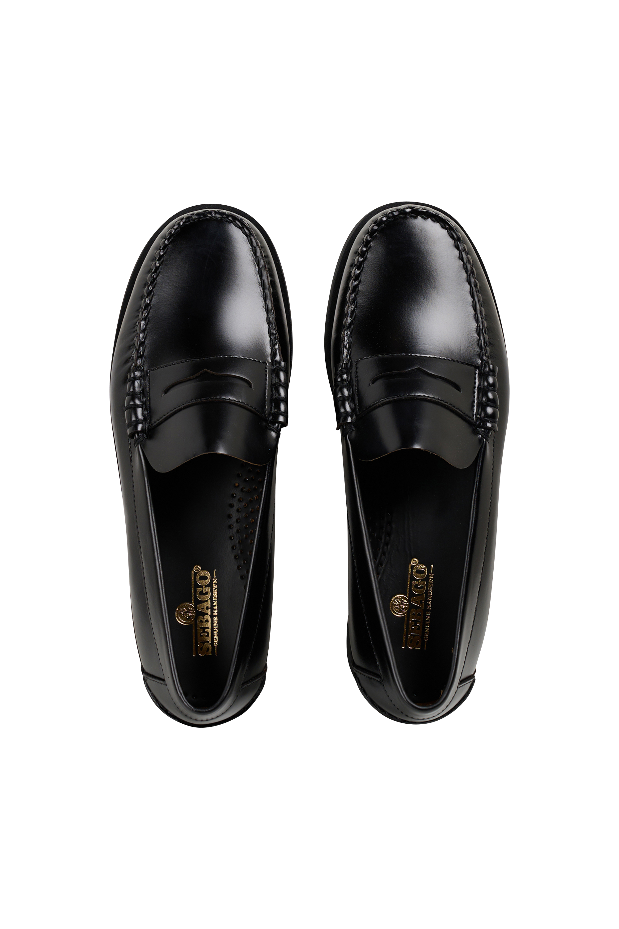 Leather deck shoes Black