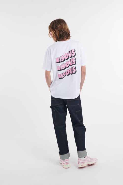 BISOUS SKATEBOARDS T-shirt Blanc