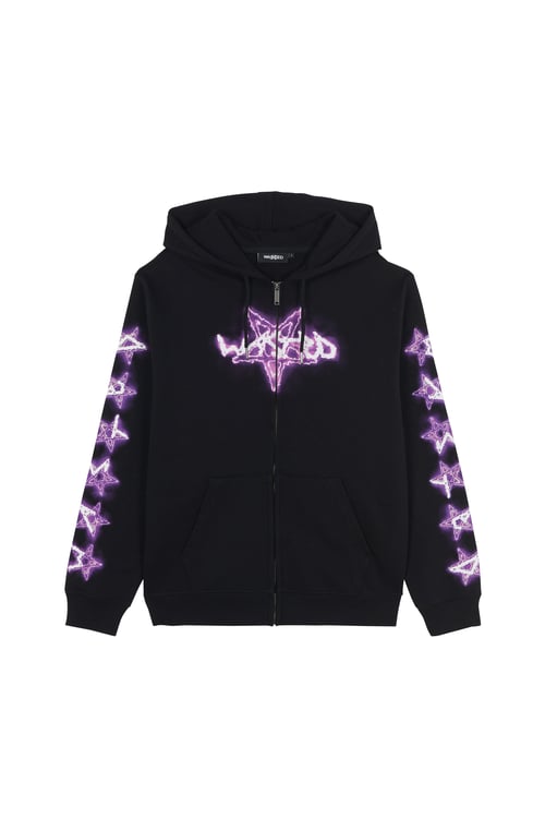 WASTED Regular-fit zip-up cotton-blend hoodie with Pony Player