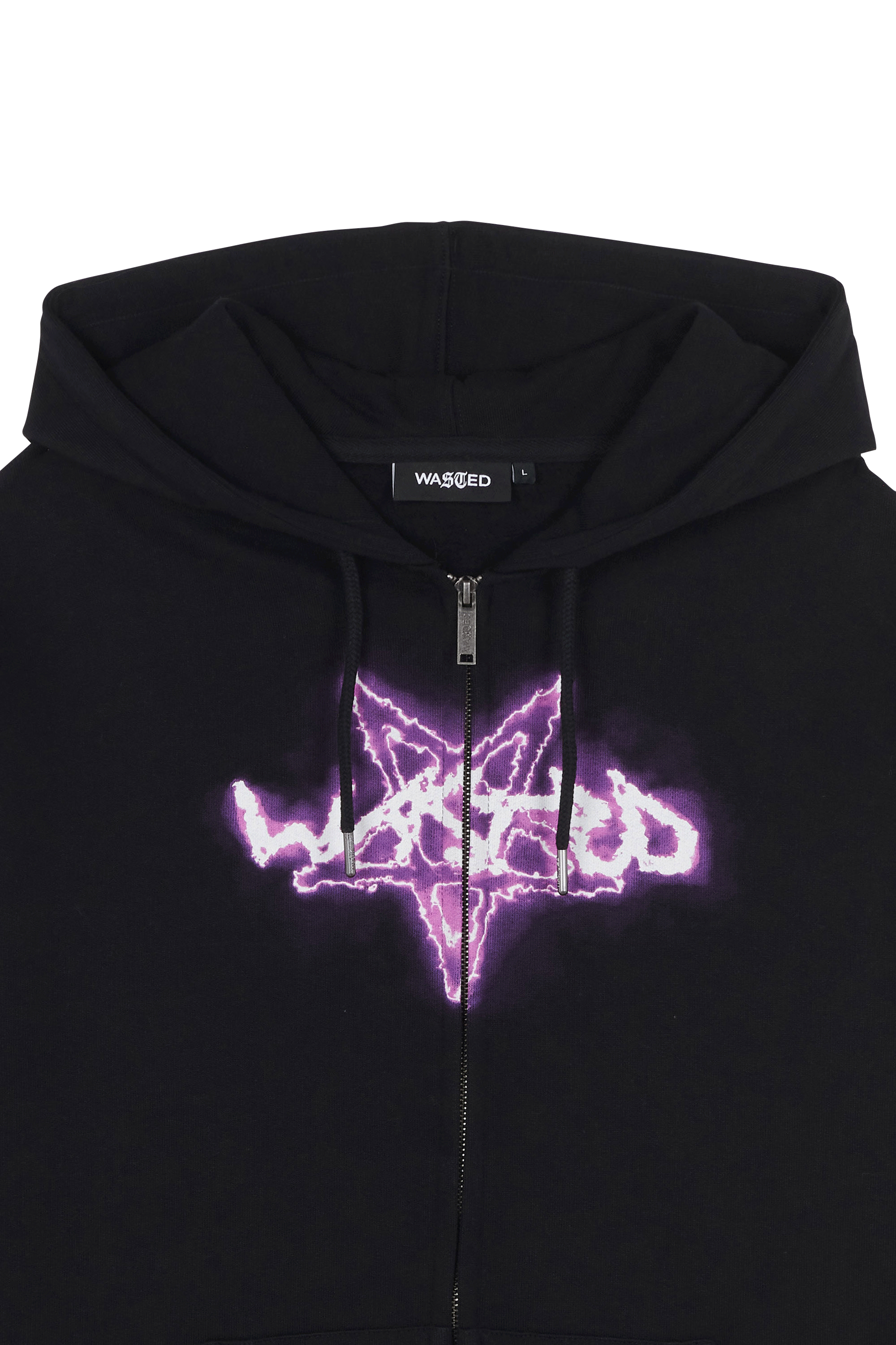 Regular-fit zip-up cotton-blend hoodie with Pony Player Black