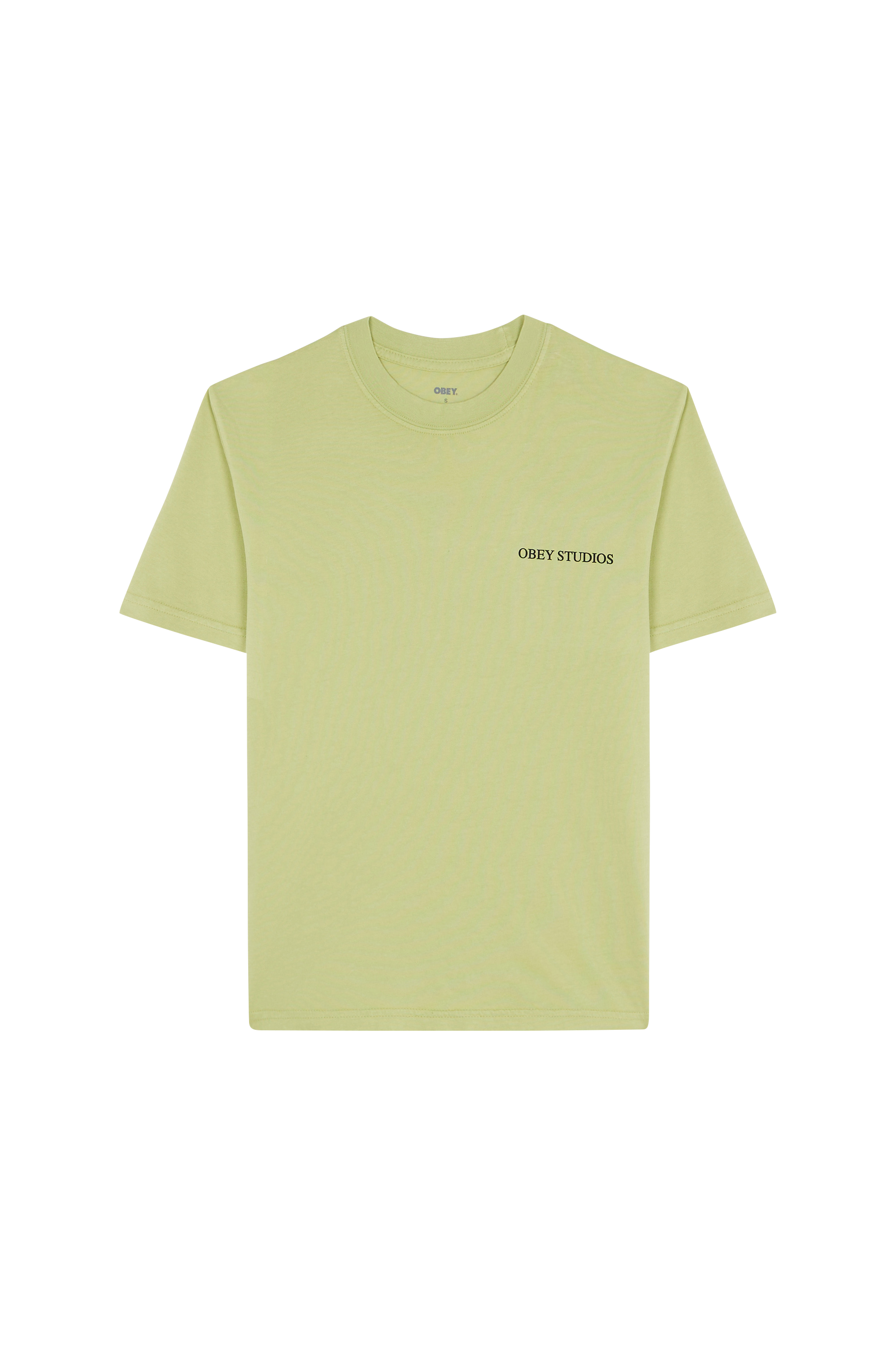 Regular-fit round-neck cotton T-shirt OBEY Yellow