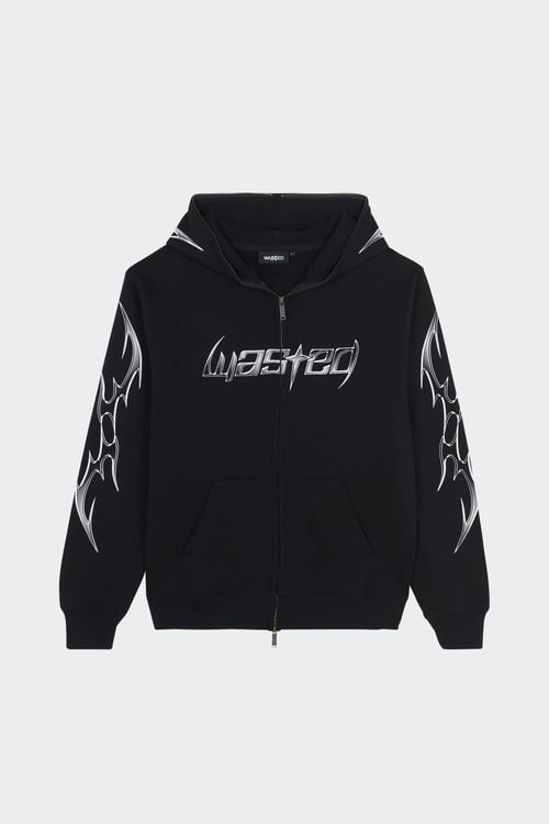 WASTED Hoodie zippé Noir