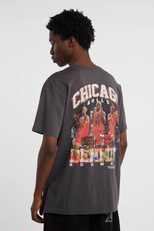 MITCHELL & NESS Regular-fit round-neck cotton T-shirt Grey