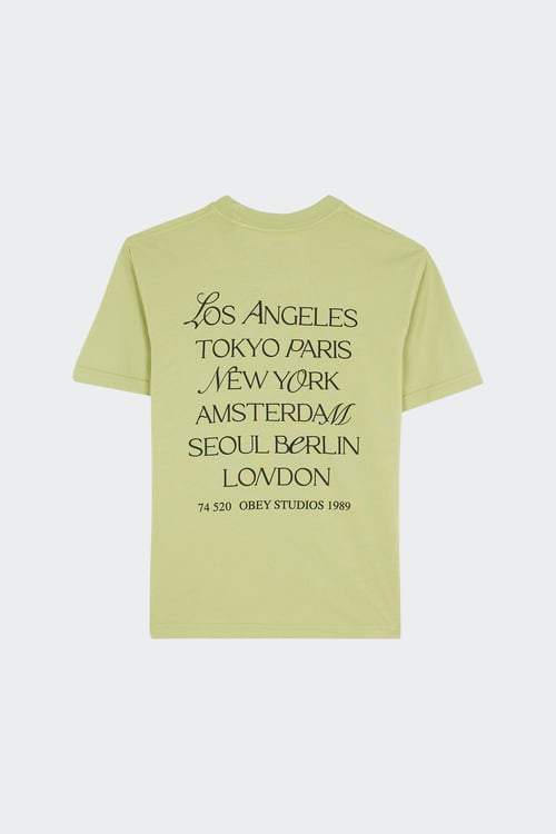 OBEY T-shirt Jaune