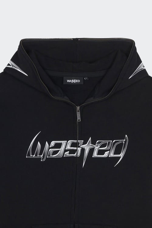 WASTED Hoodie zippé Noir