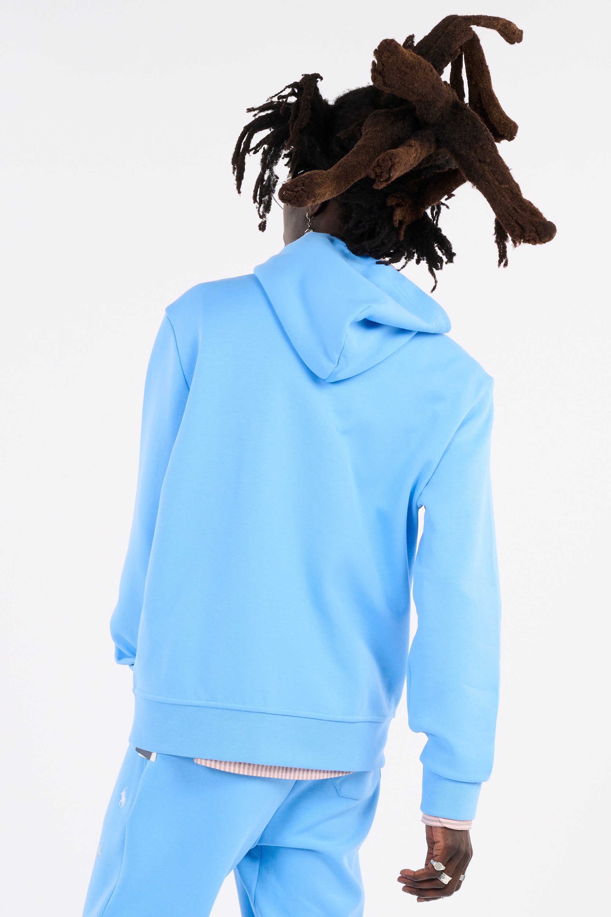 Hoodie zippé Bleu