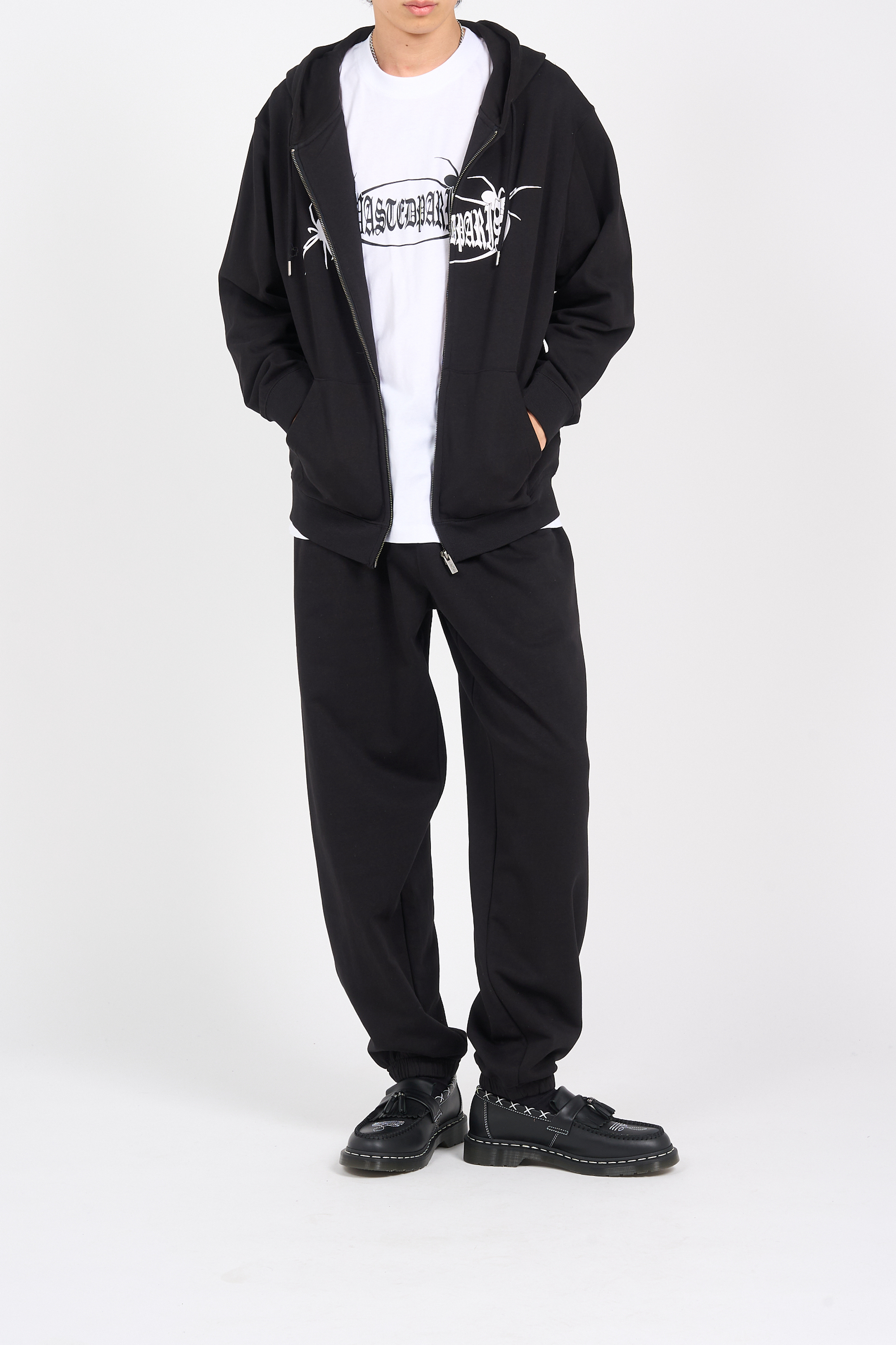 Zip-up hoodie | Black WASTED Men