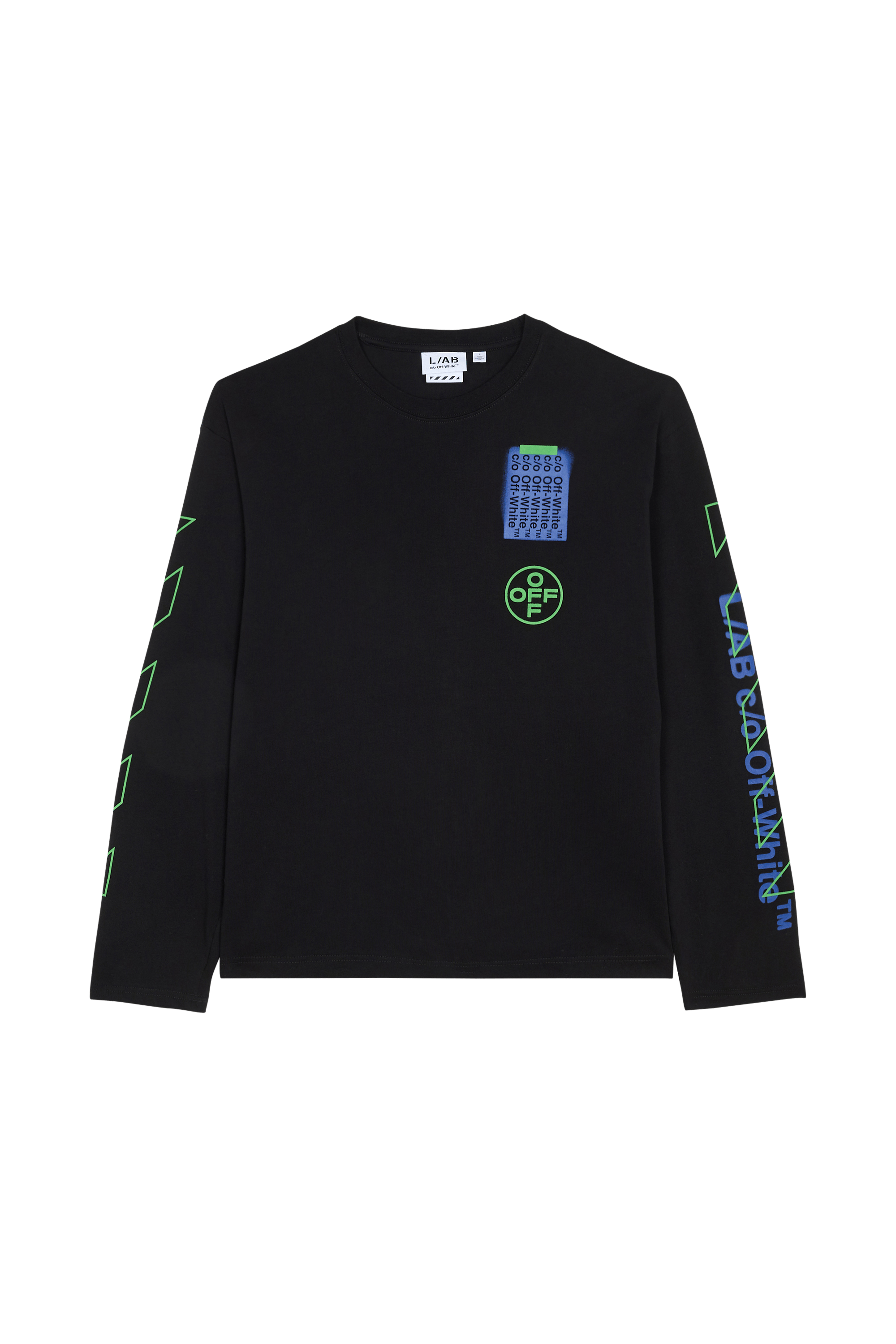 Regular-fit round-neck cotton T-shirt  Black