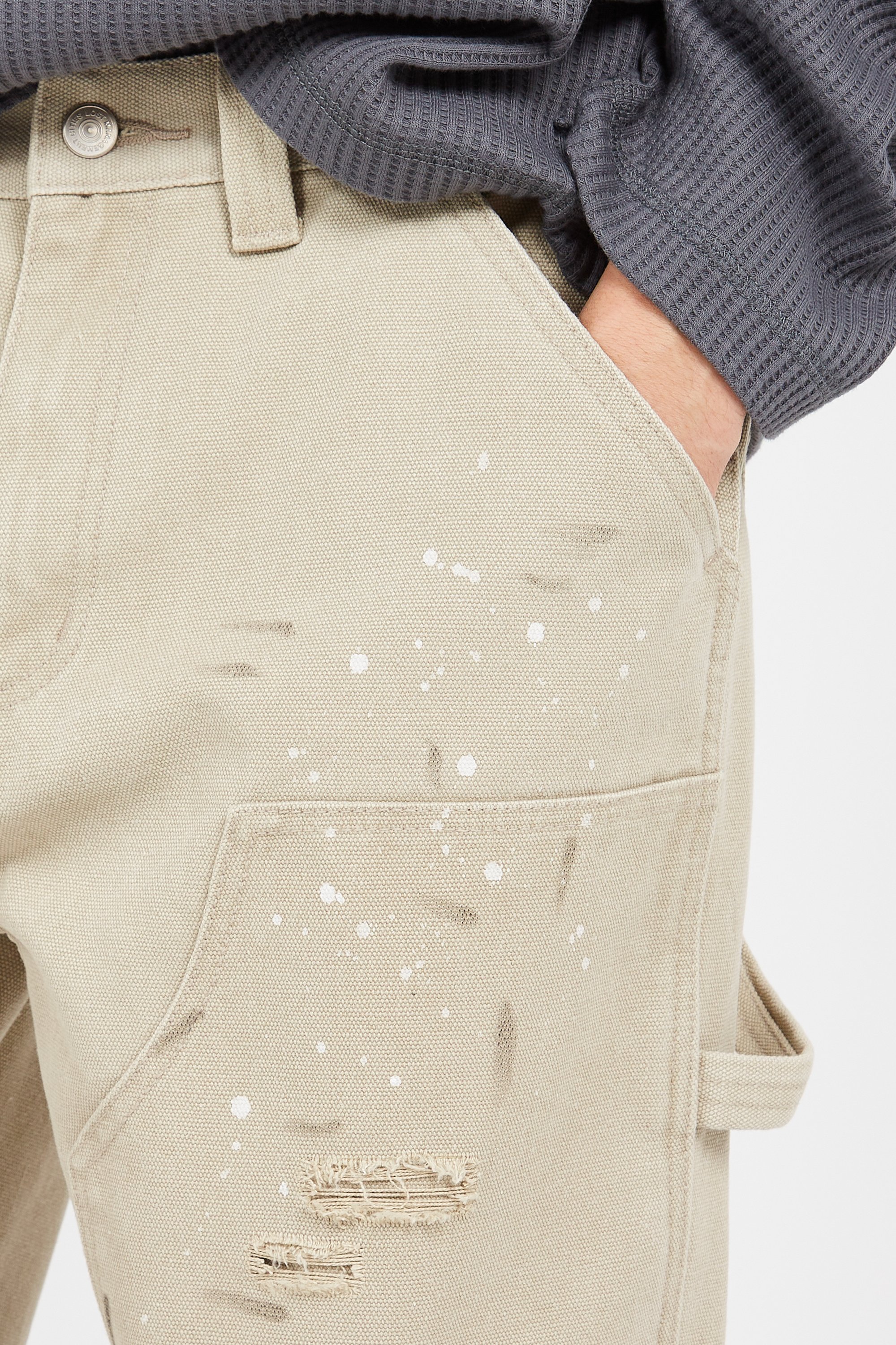 [LMC]UNISEX●WASHED DOUBLE KNEE WORK PANTS WASHED DOUBLE KNEE WORK PANTS beige - LMC | 엘엠씨