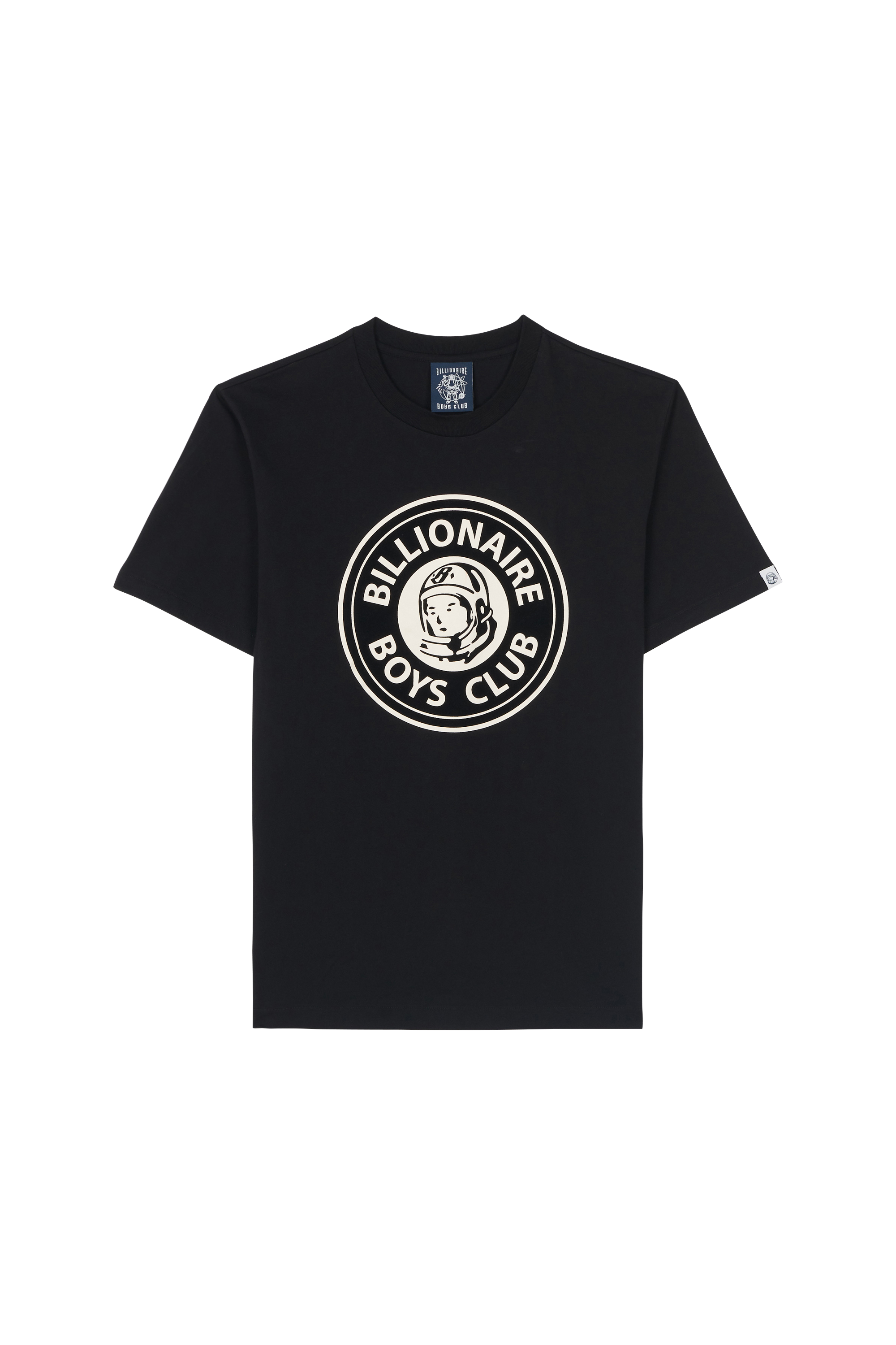 Regular-fit round-neck cotton T-shirt Black