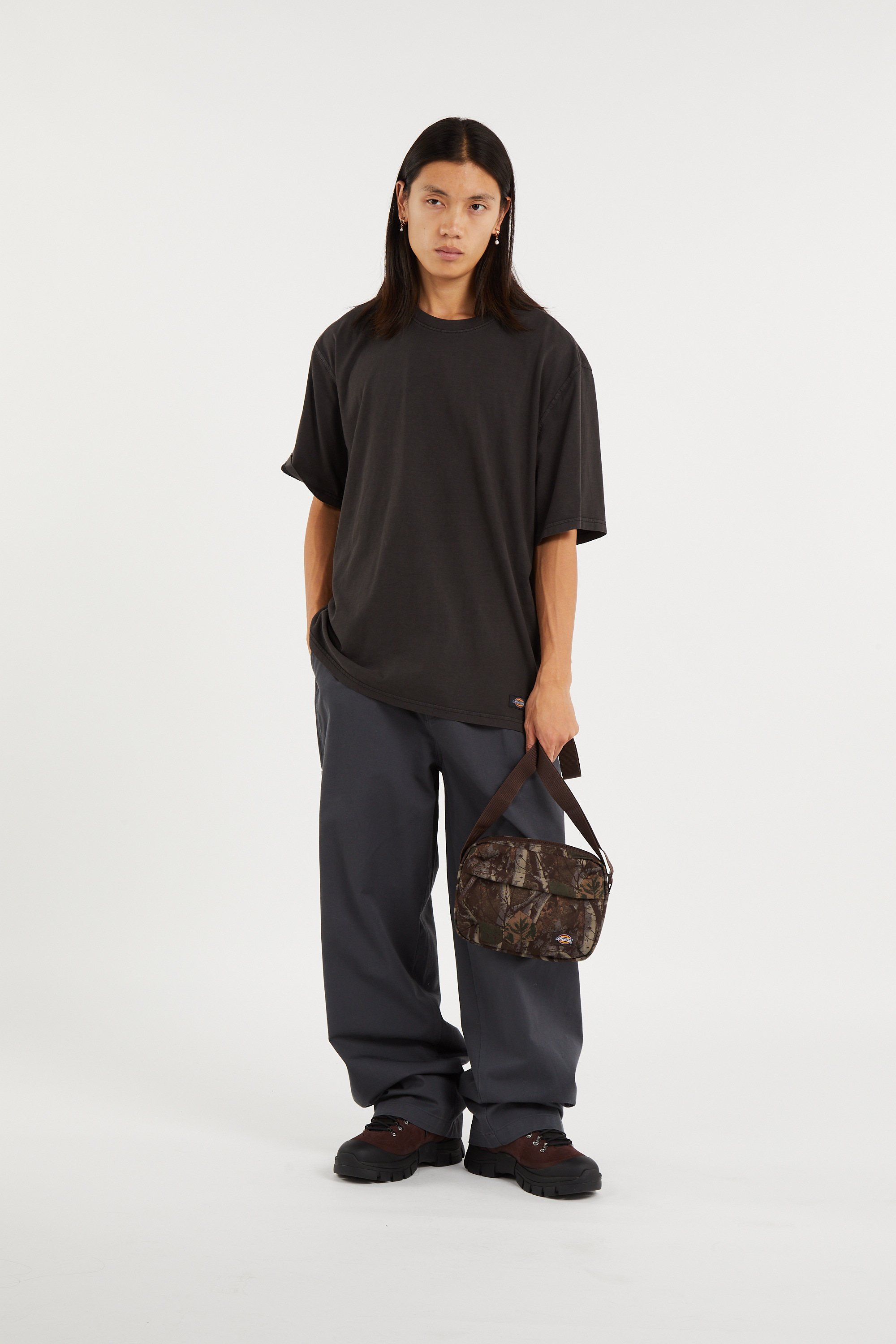 Regular-fit round-neck cotton T-shirt DICKIES Black