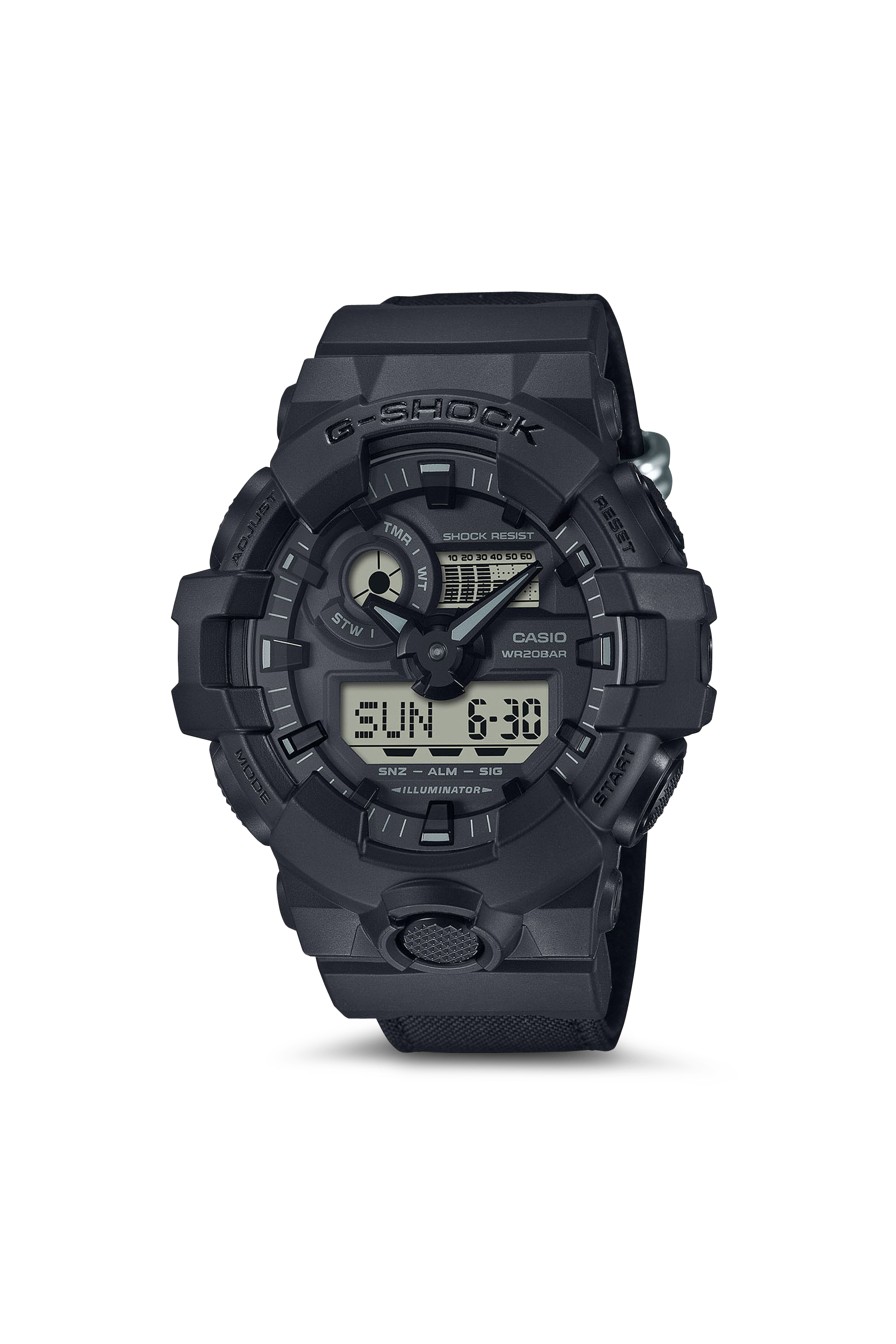 Auto-Illuminator resin watch Black
