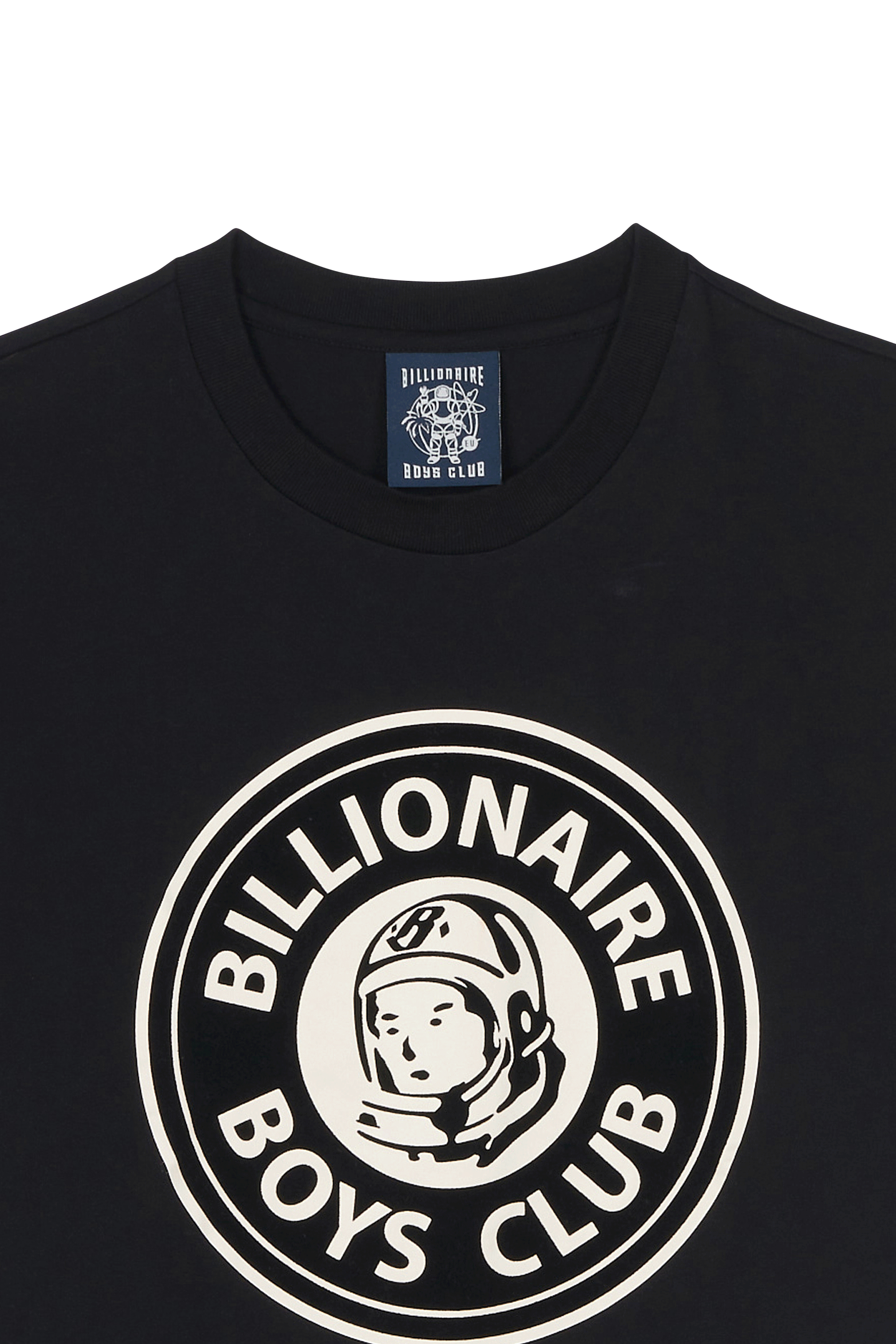 Regular-fit round-neck cotton T-shirt Black
