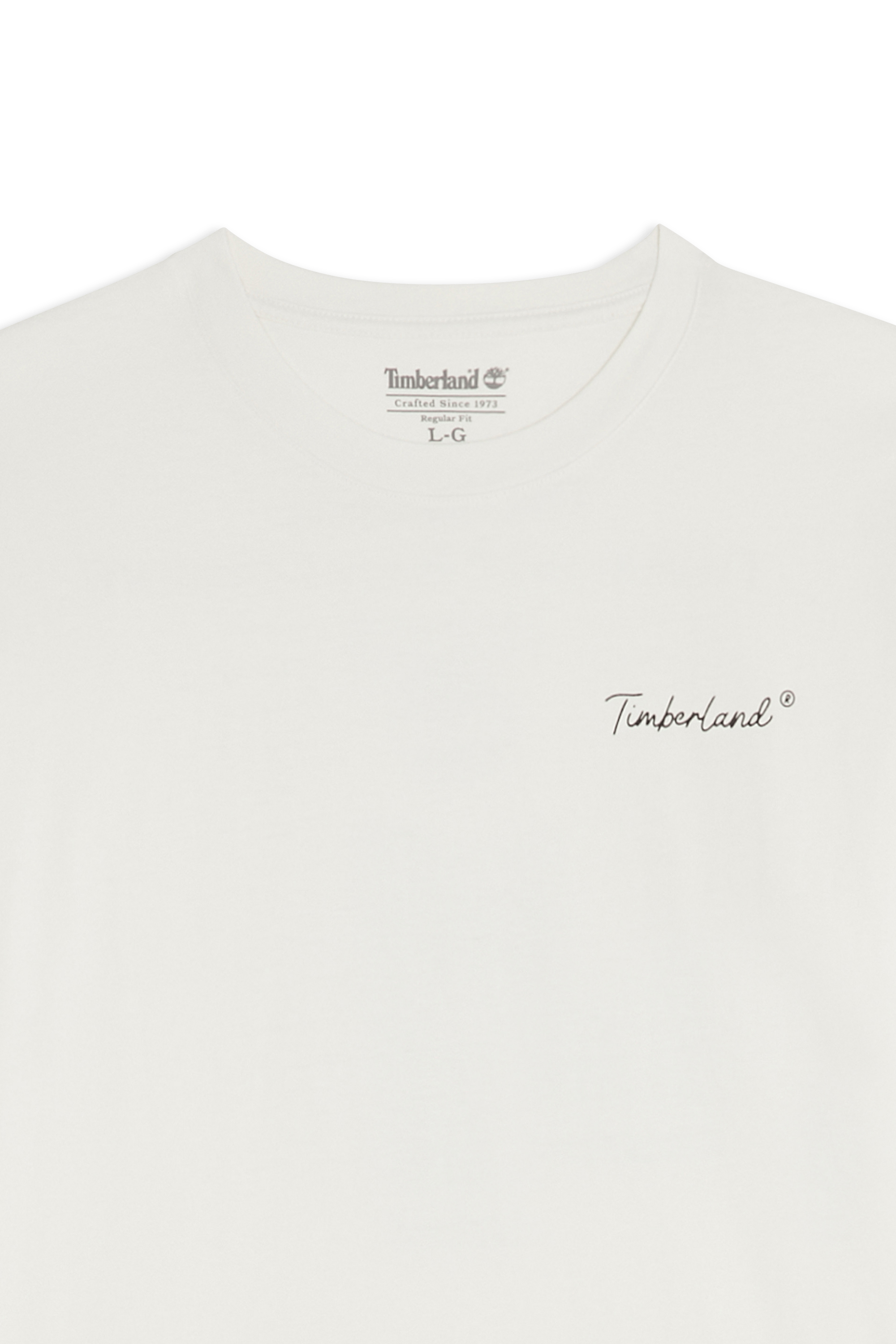 Regular-fit round-neck cotton T-shirt | White TIMBERLAND Men
