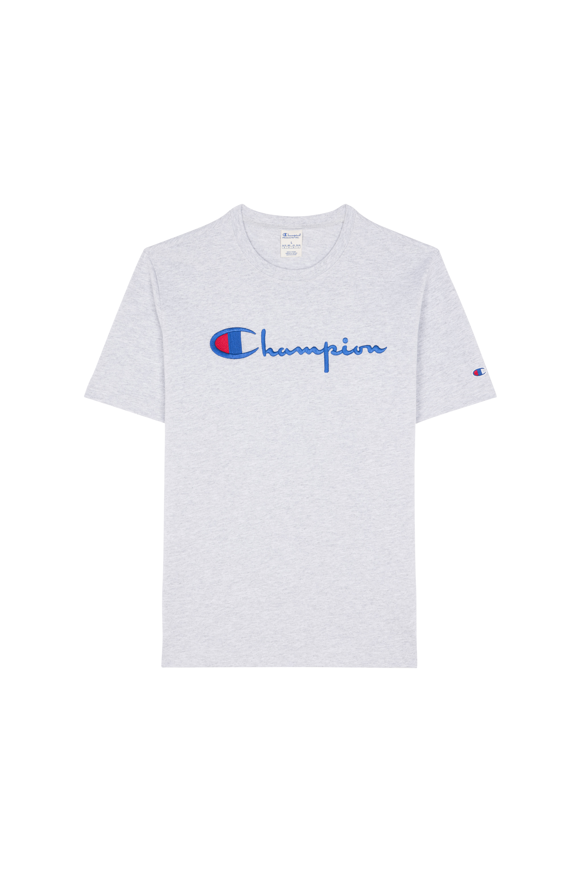 Regular-fit round-neck cotton T-shirt Grey