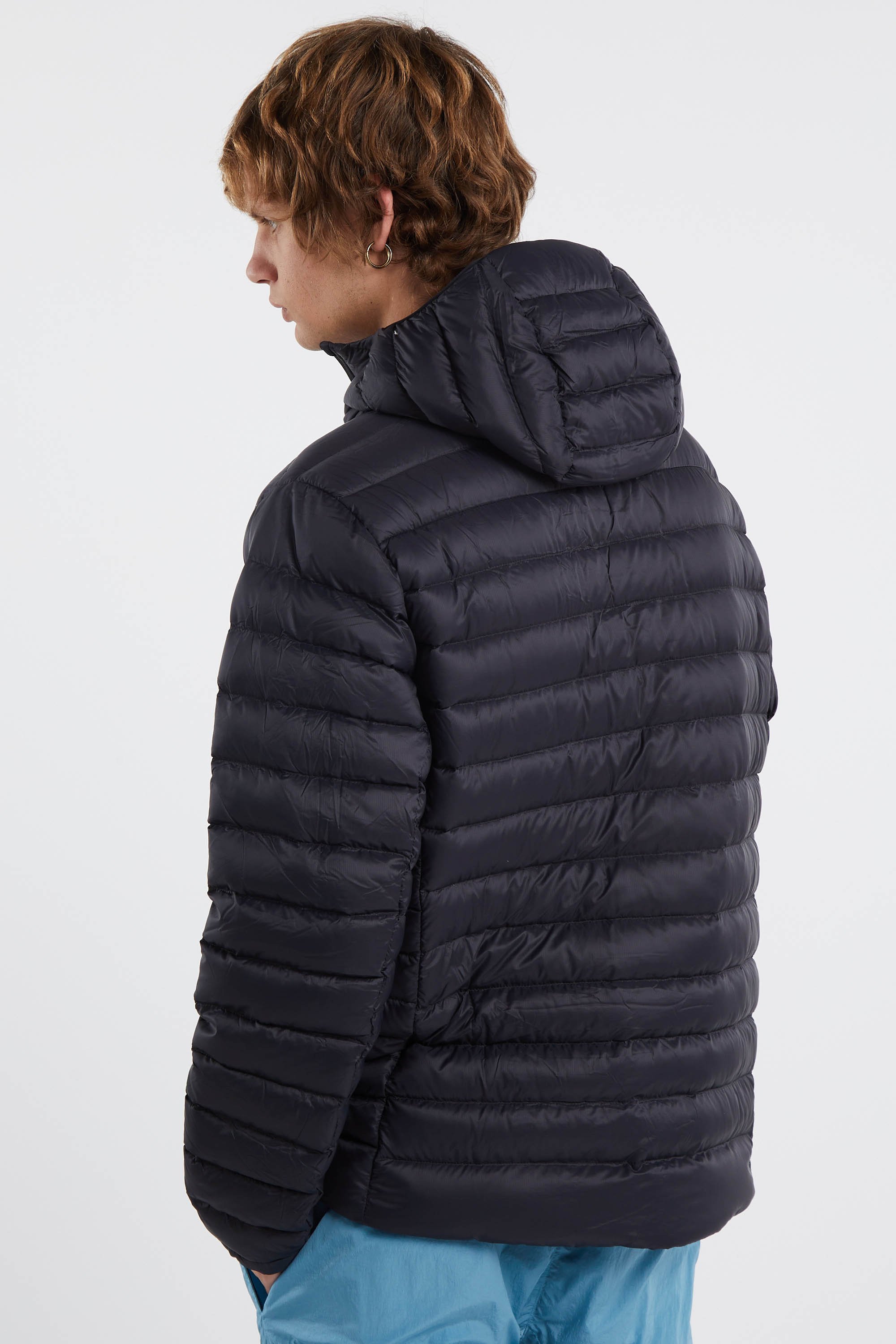 Lightweight quilted padded jacket with high neck Black