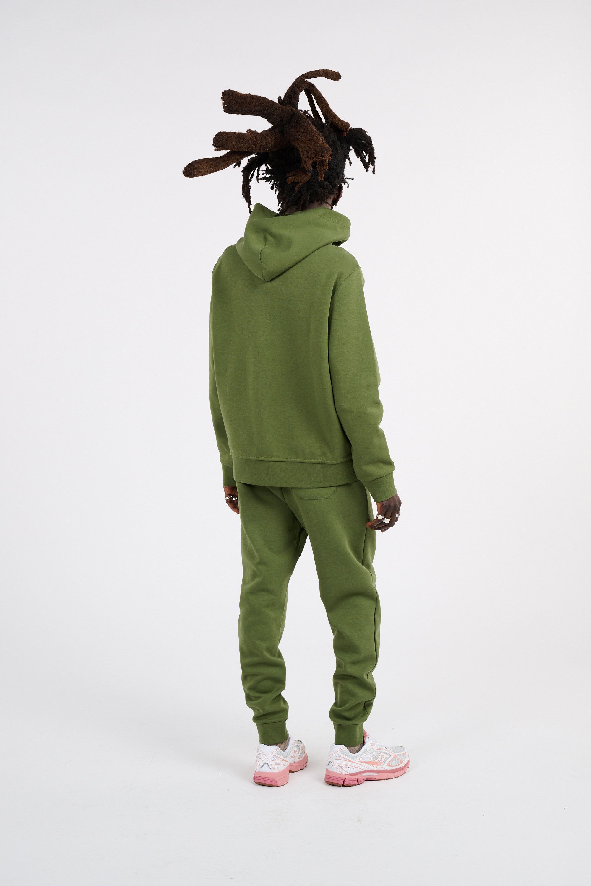 Hoodie zippé Kaki