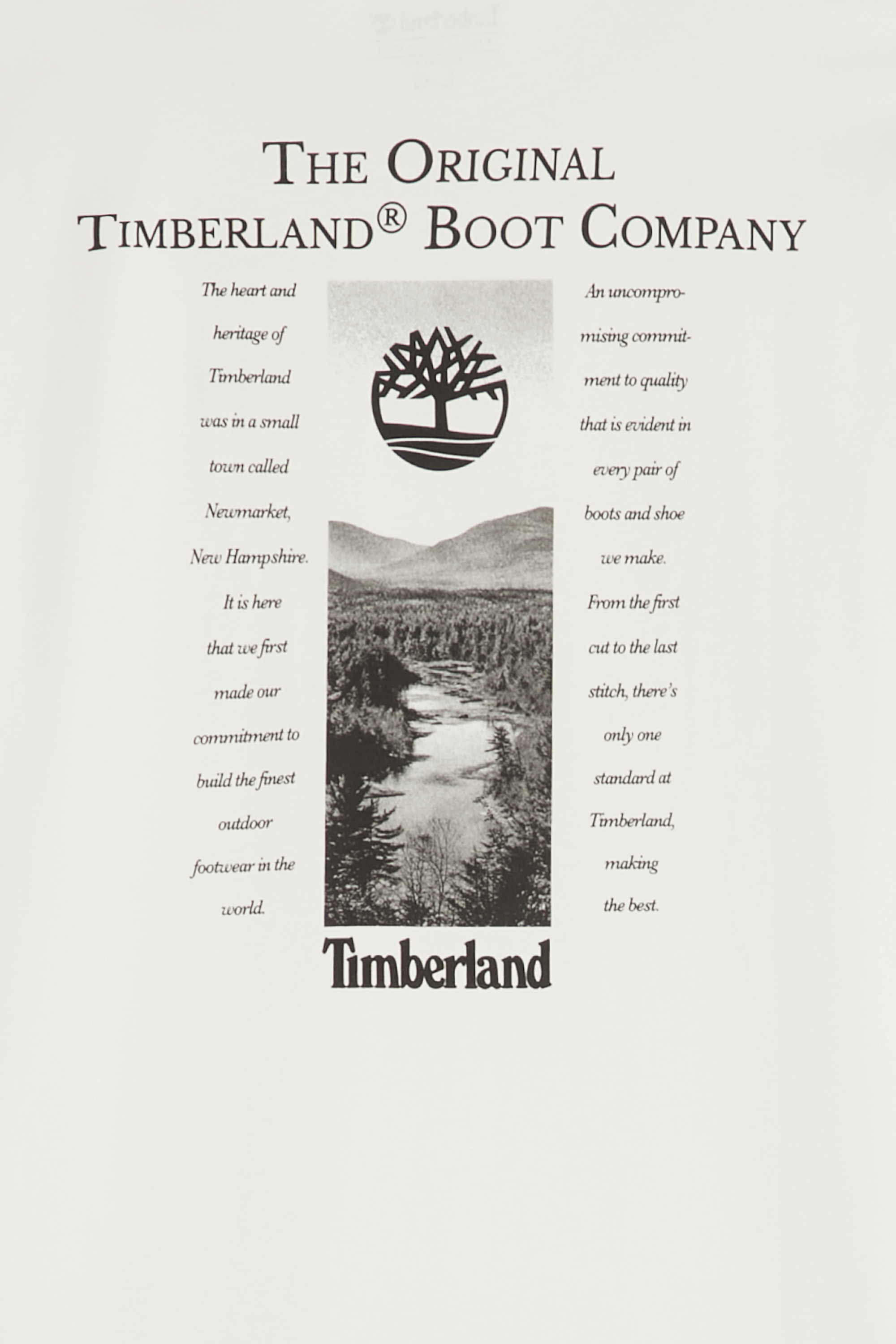 Regular-fit round-neck cotton T-shirt | White TIMBERLAND Men