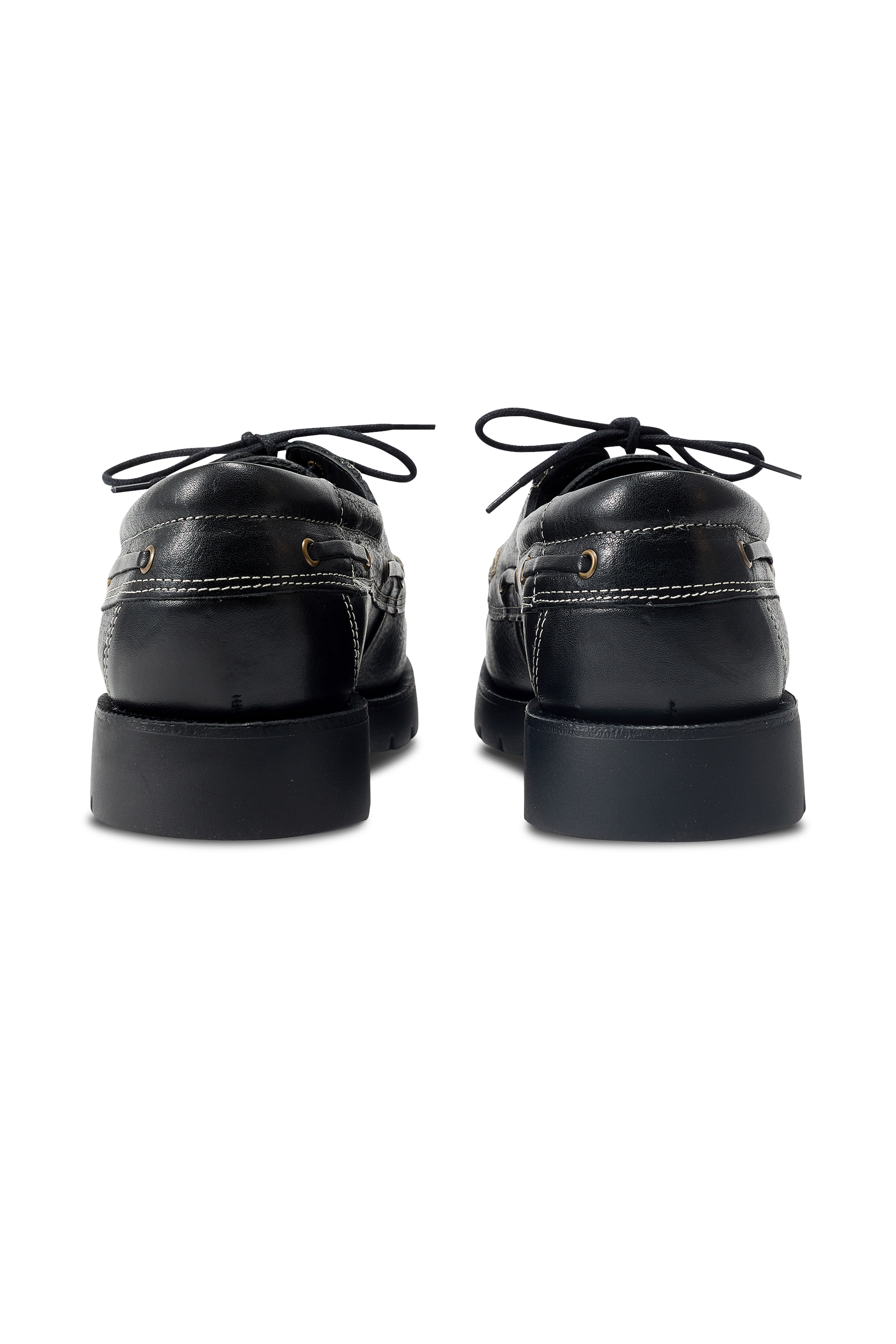 Leather deck shoes | Black KLEMAN Men