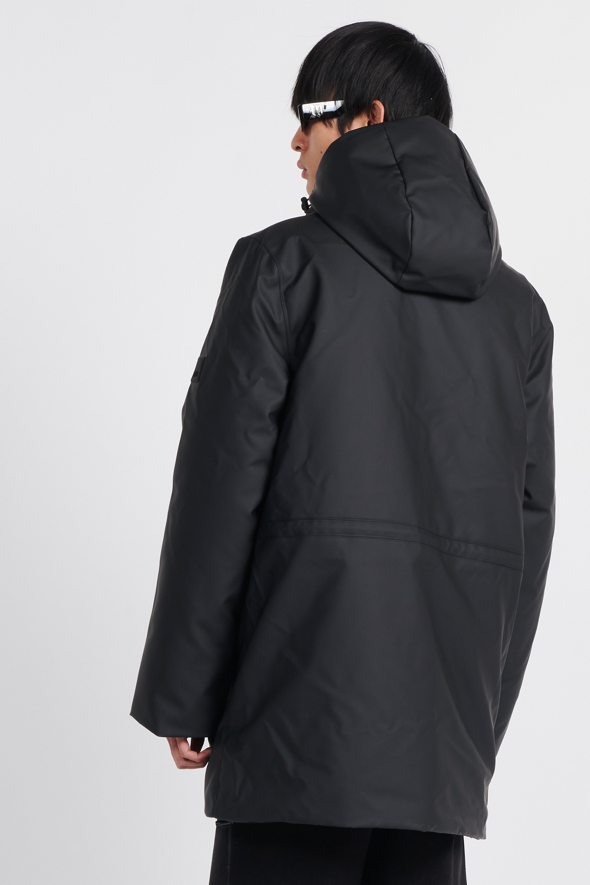 Lightweight quilted padded jacket with high neck Black