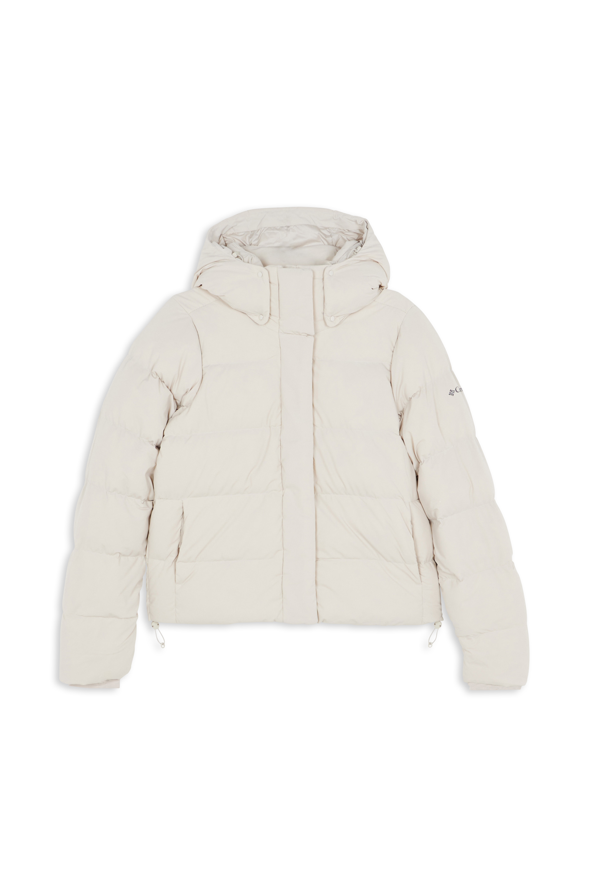 Lightweight quilted padded jacket with high neck Beige