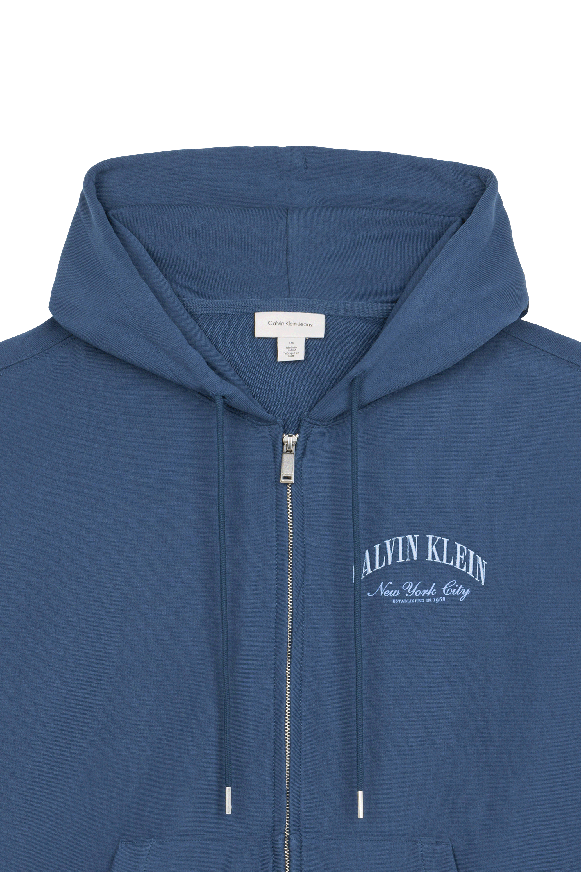 Hoodie zippé Bleu