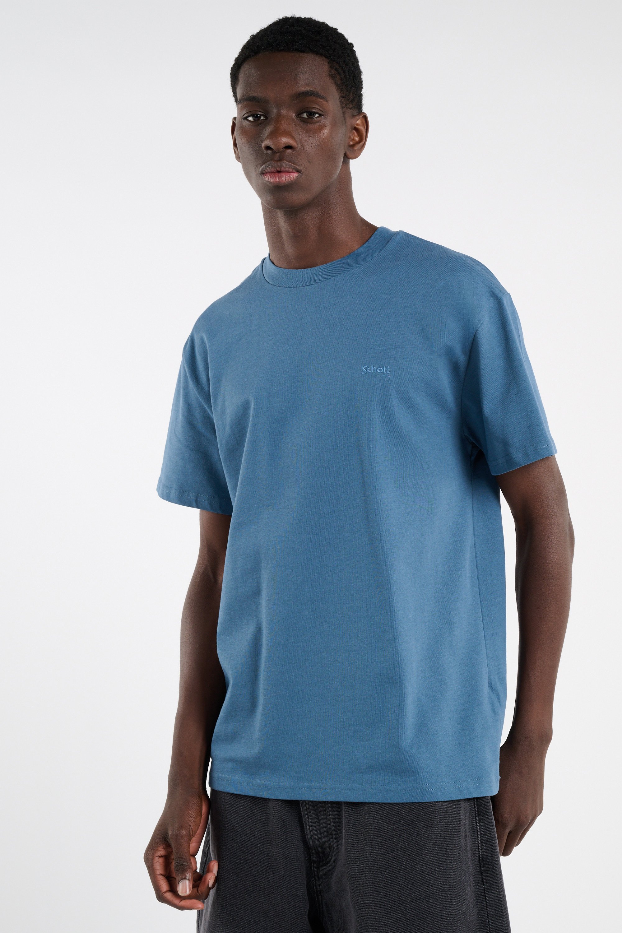 T-shirt | Bleu SCHOTT Homme
