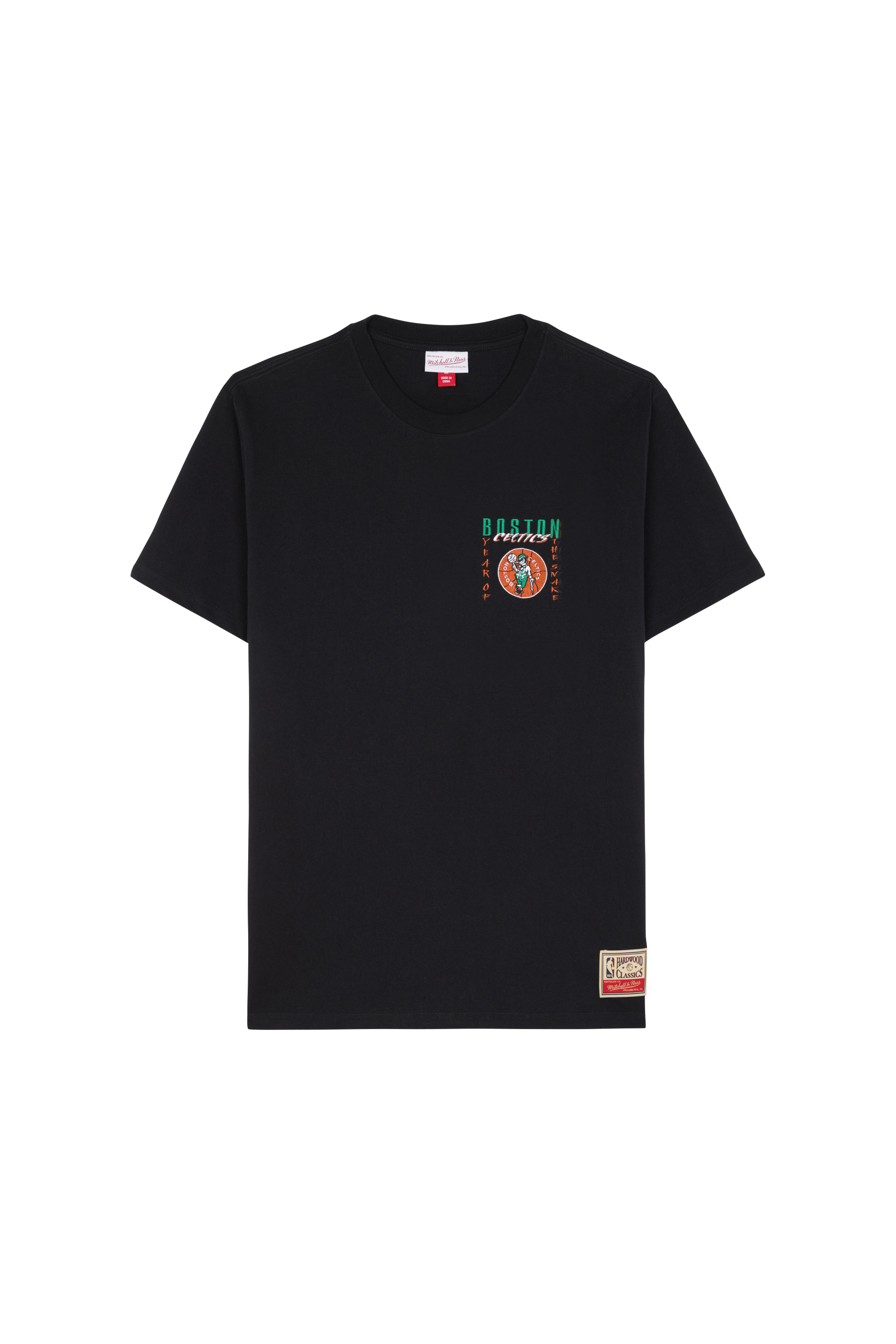 Regular-fit round-neck cotton T-shirt Black