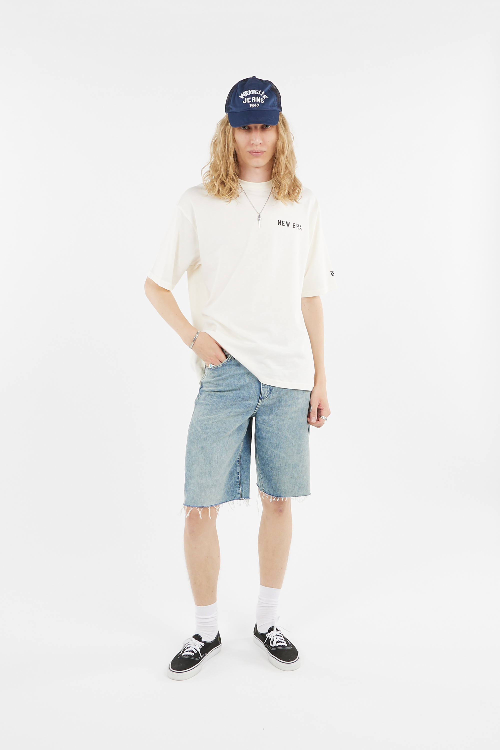 Regular-fit round-neck cotton T-shirt Beige