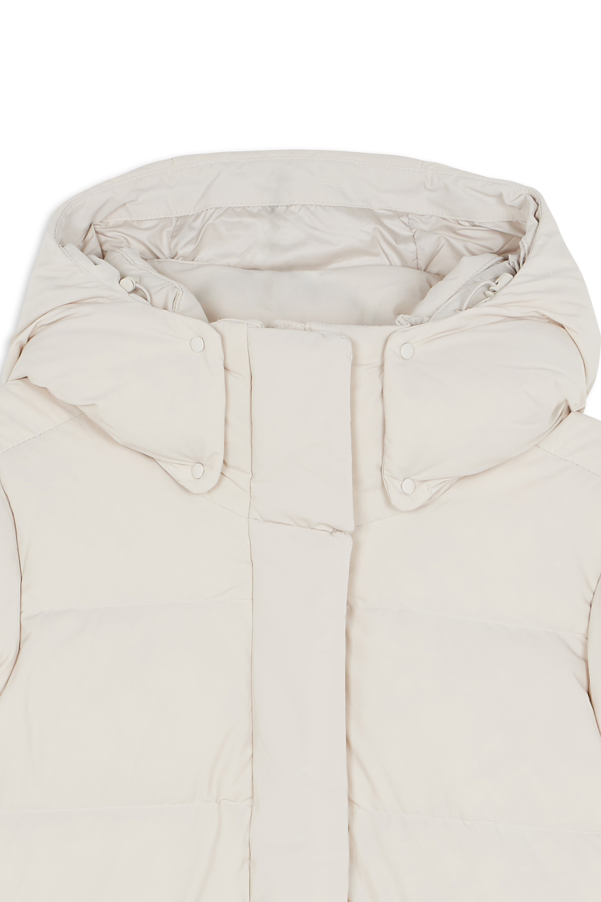 Lightweight quilted padded jacket with high neck Beige