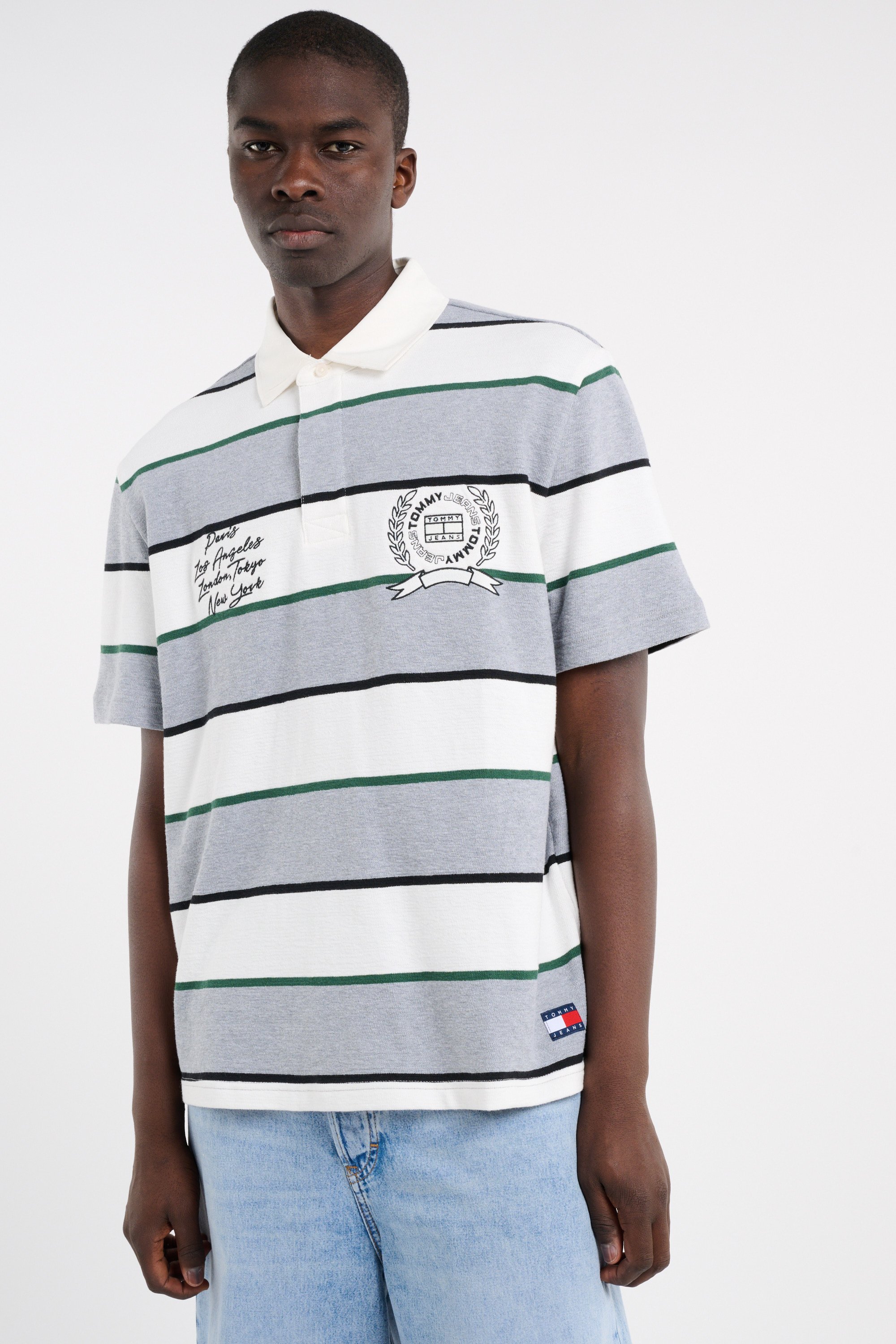 Polo shirt | Grey TOMMY JEANS Men