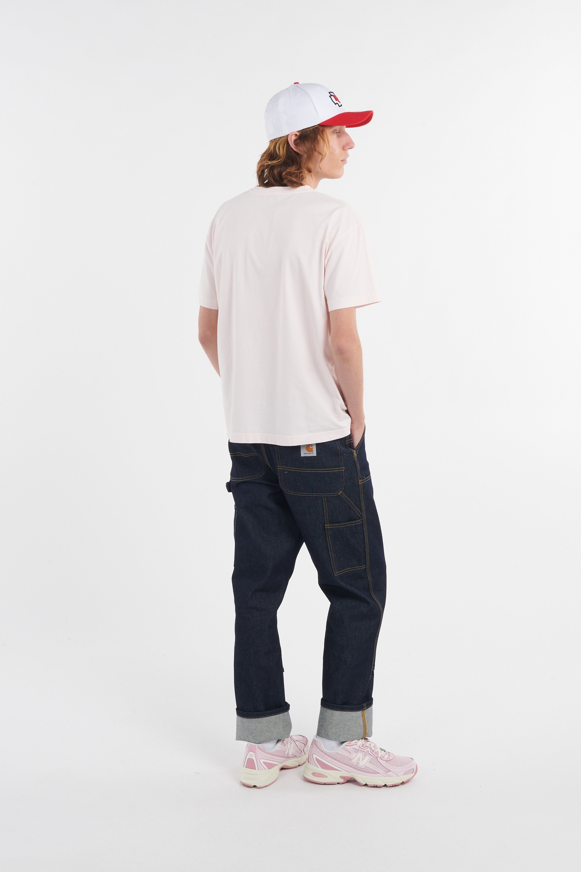 Regular-fit round-neck cotton T-shirt | Pink by BISOUS SKATEBOARDS Regular-fit round-neck cotton T-shirt Pink