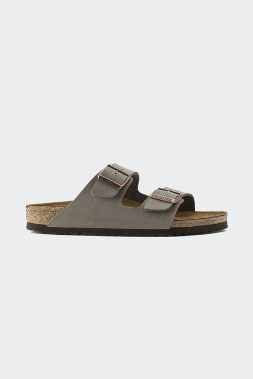 BIRKENSTOCK Sandales plates Gris