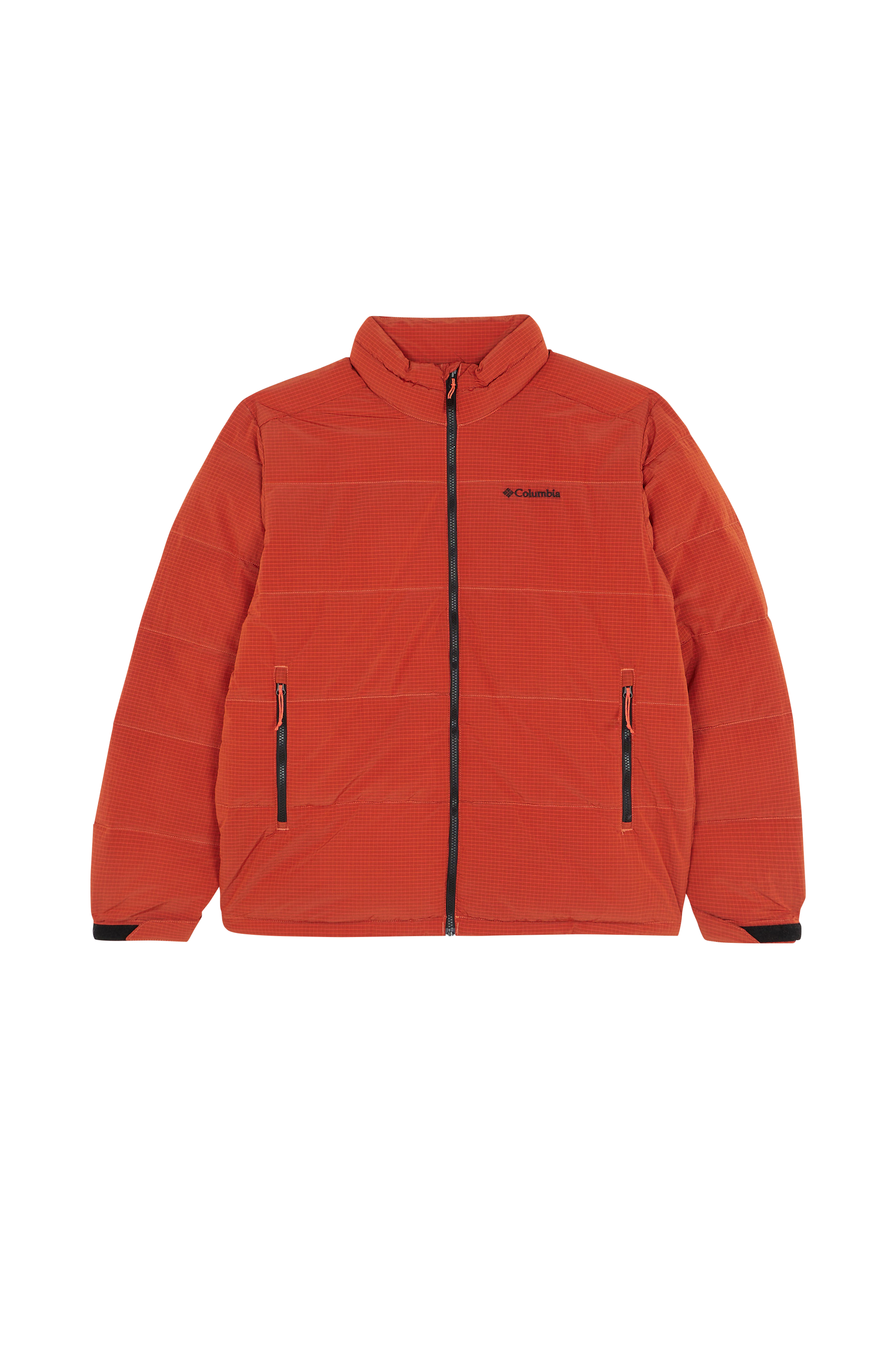 Lightweight quilted padded jacket with high neck Orange