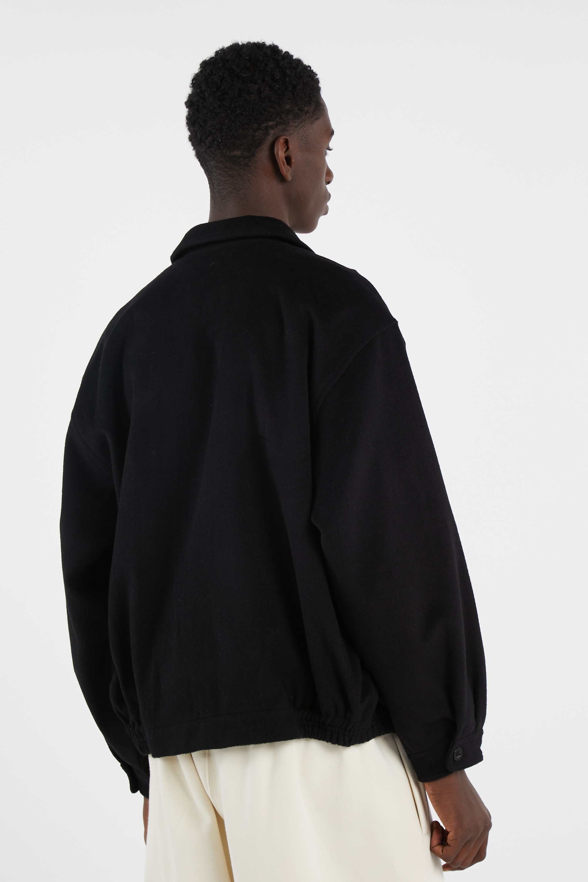 Regular-fit round-neck cotton T-shirt Black