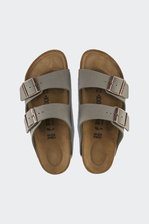 BIRKENSTOCK Sandales plates Gris