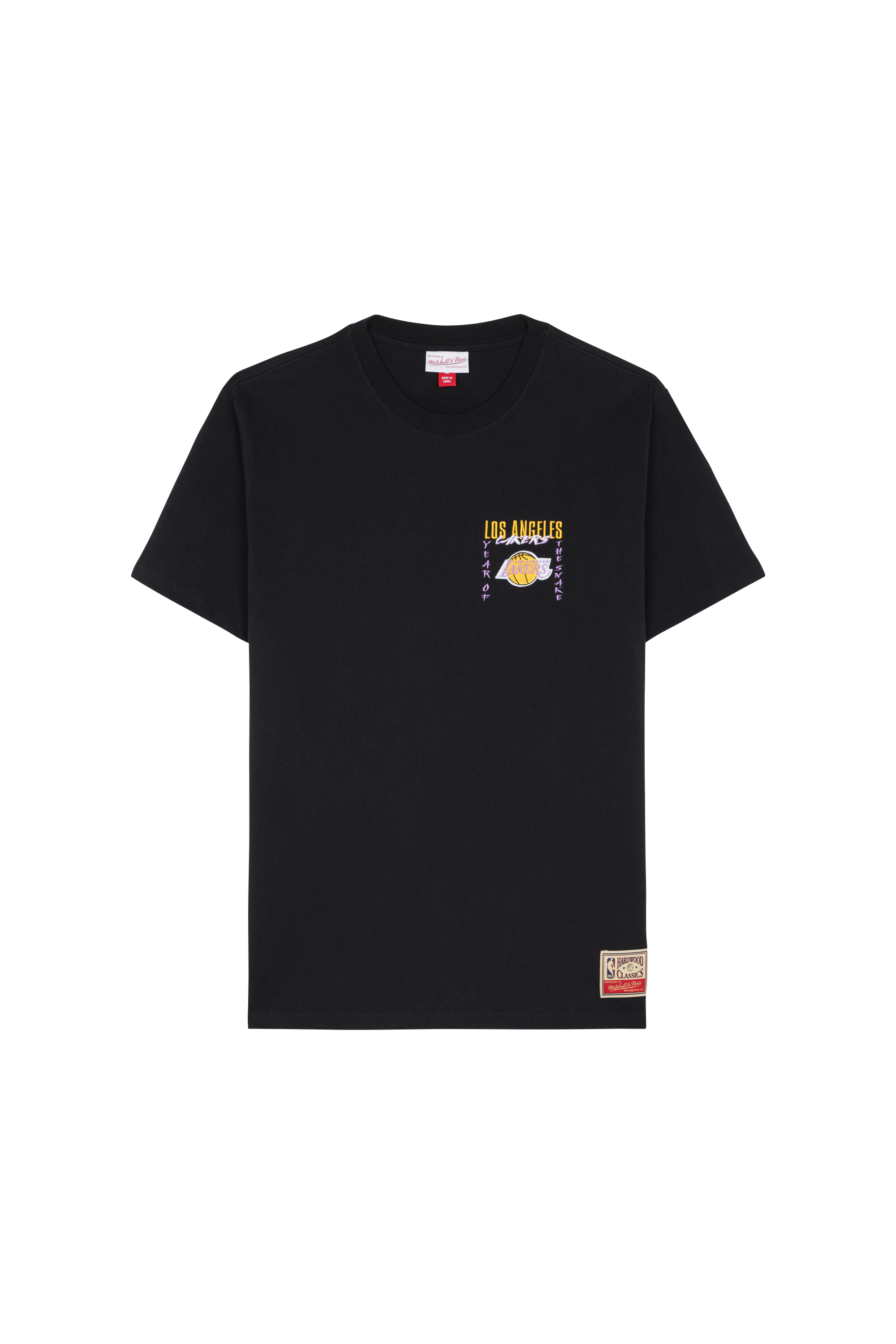 Regular-fit round-neck cotton T-shirt Black