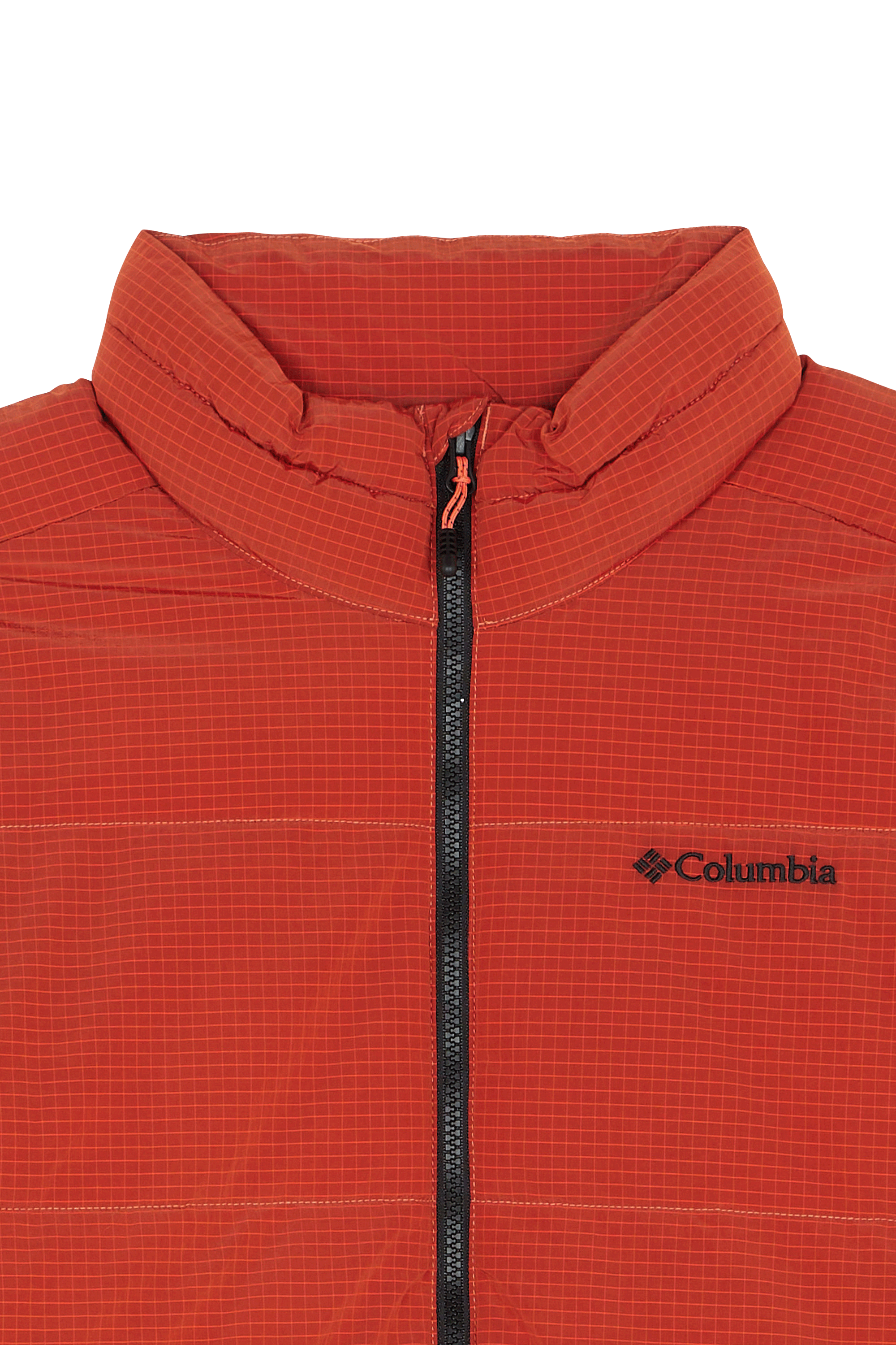 Lightweight quilted padded jacket with high neck Orange