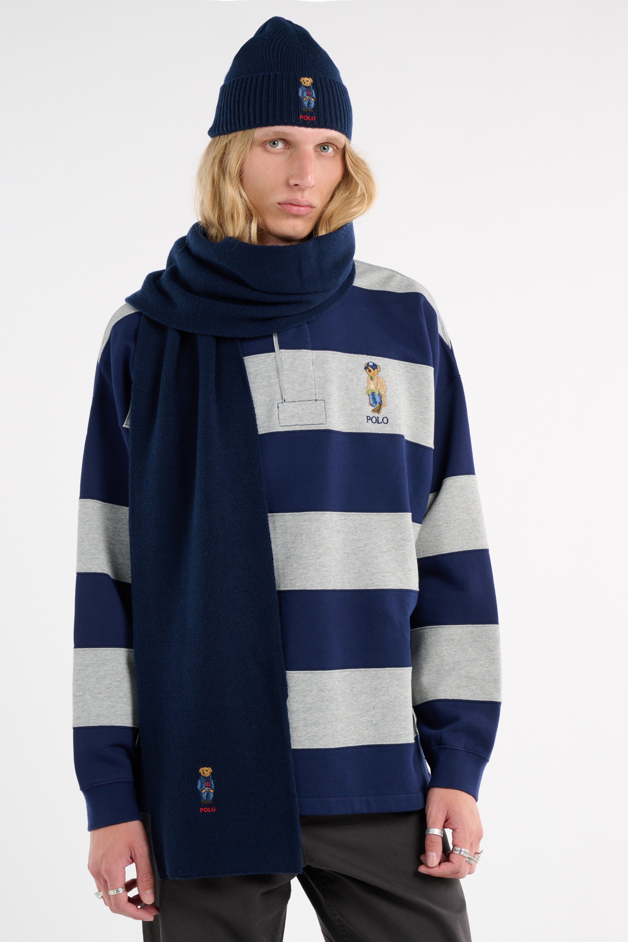 Coffret écharpe et bonnet POLO RALPH LAUREN Bleu