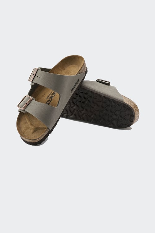 BIRKENSTOCK Sandales plates Gris