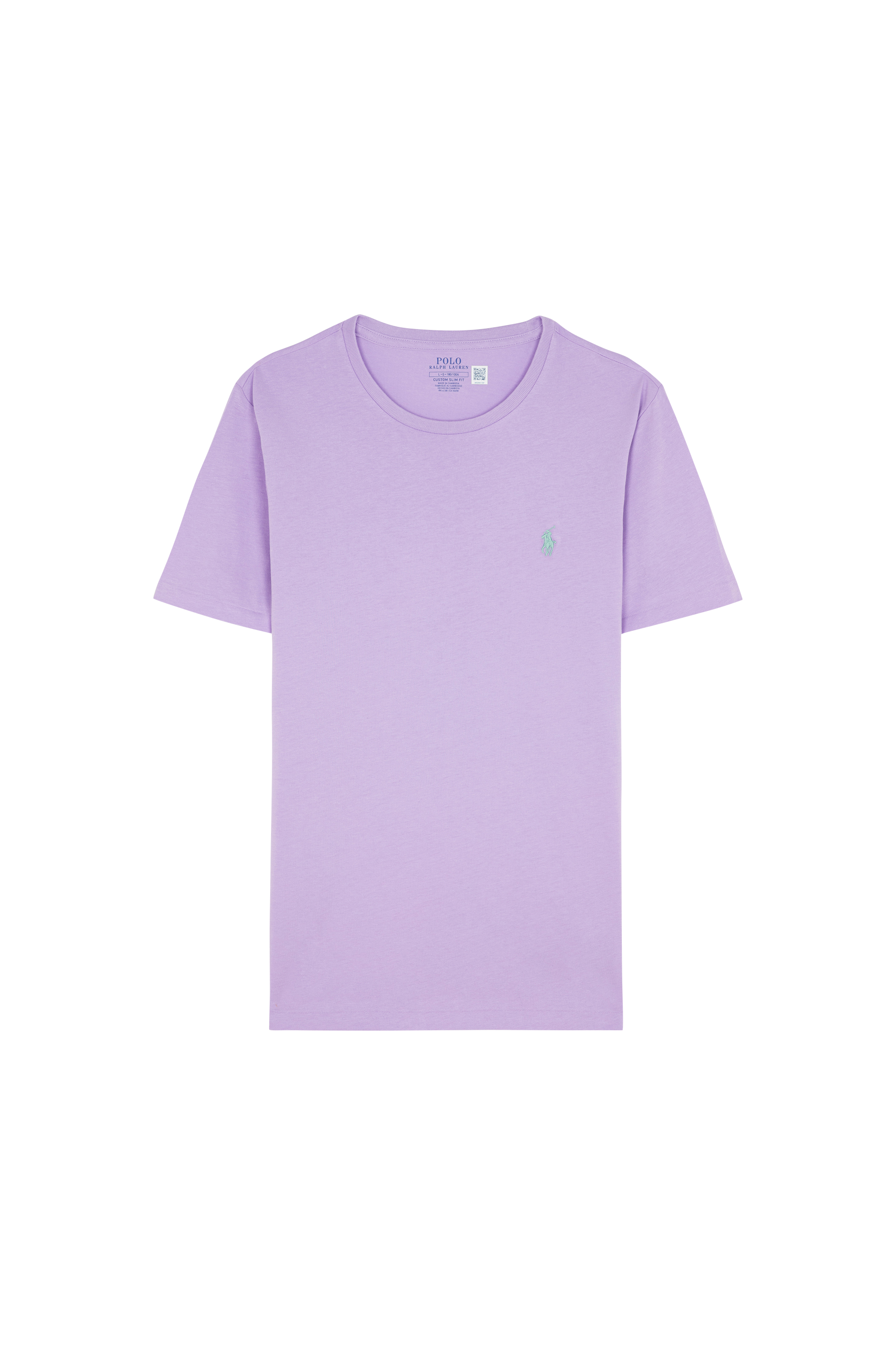 Regular-fit round-neck cotton T-shirt Purple