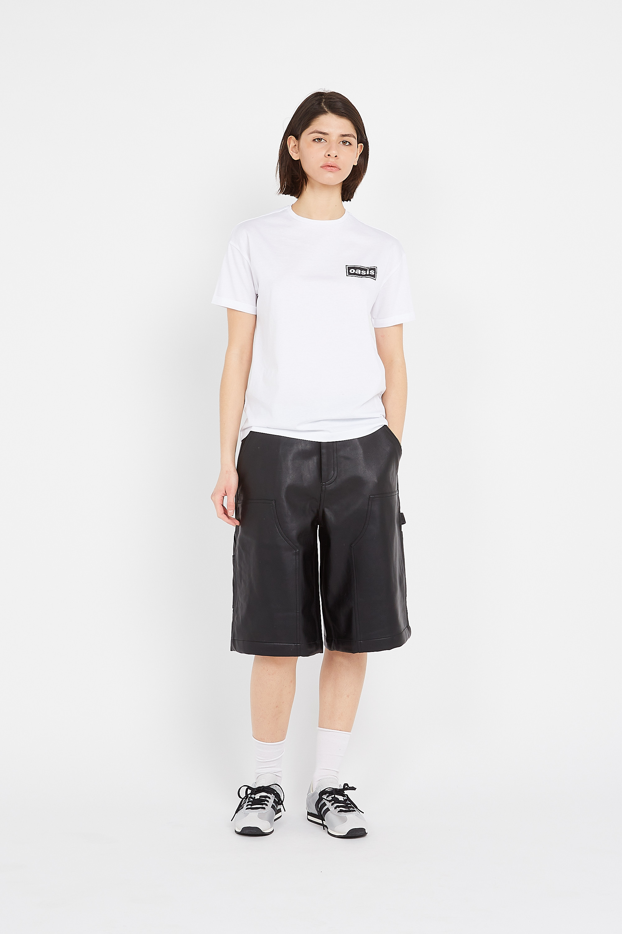 Regular-fit round-neck cotton T-shirt Beige