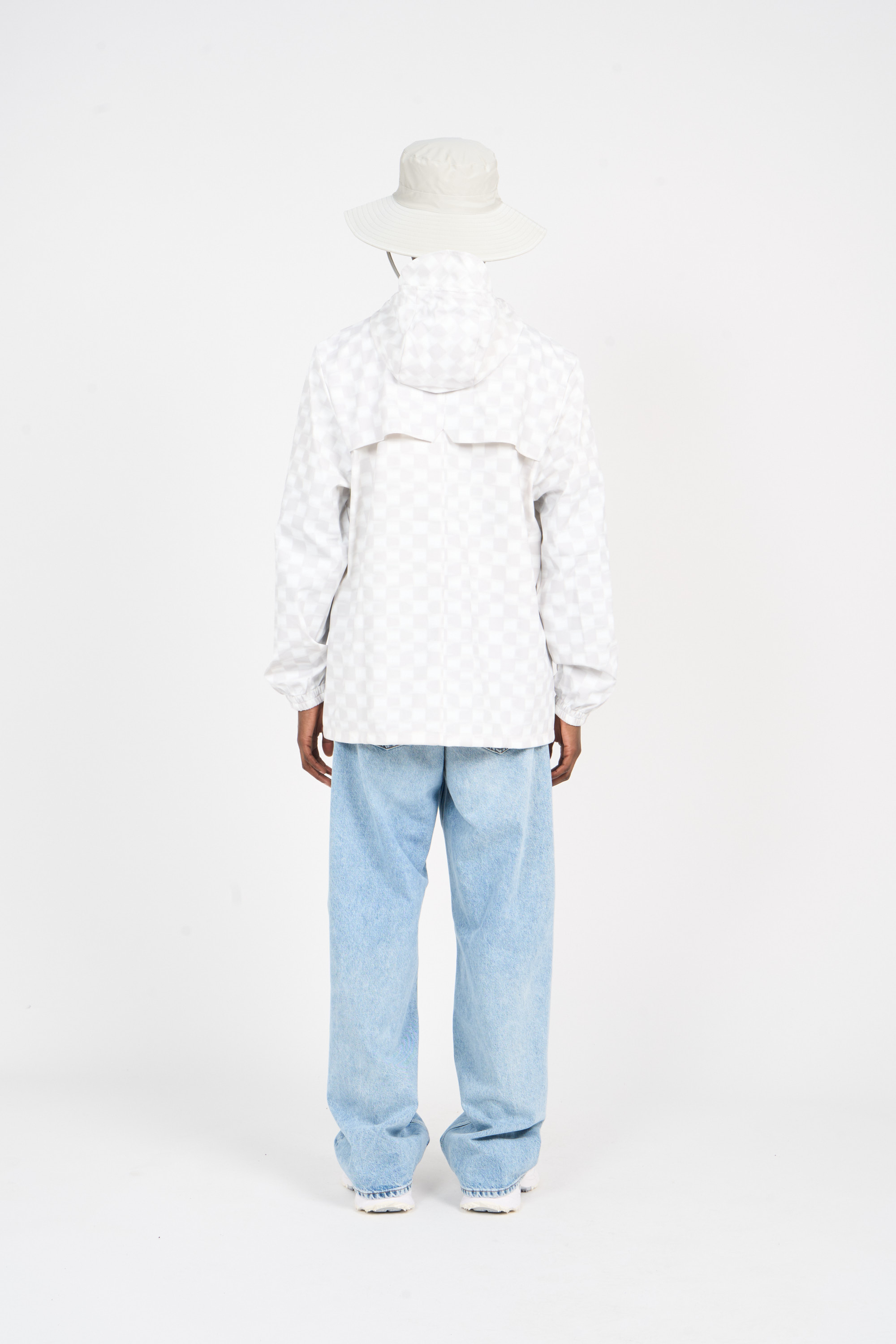 Imperméable col montant Blanc